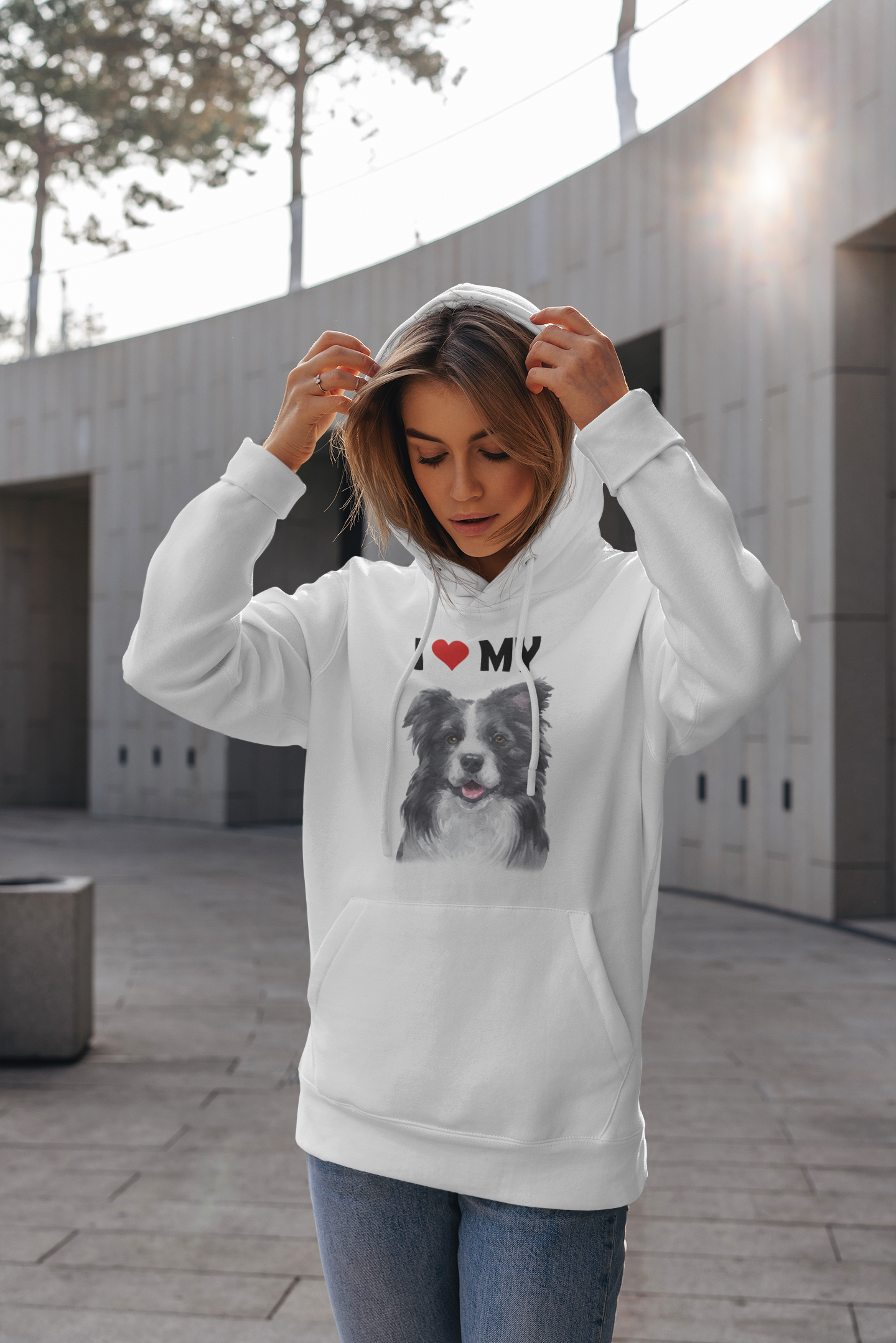 I Love My Border Collie - Hoodie