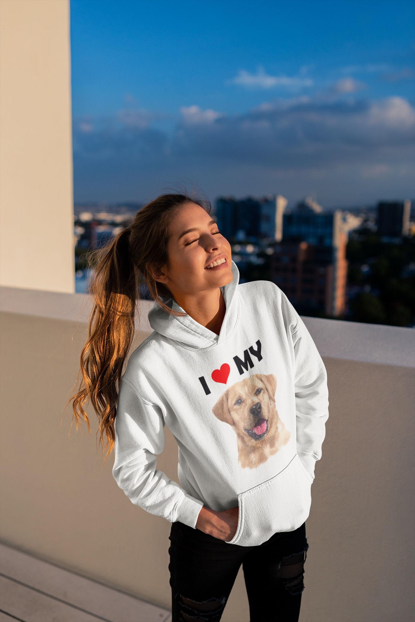 I Love My Yellow Labrador - Hoodie