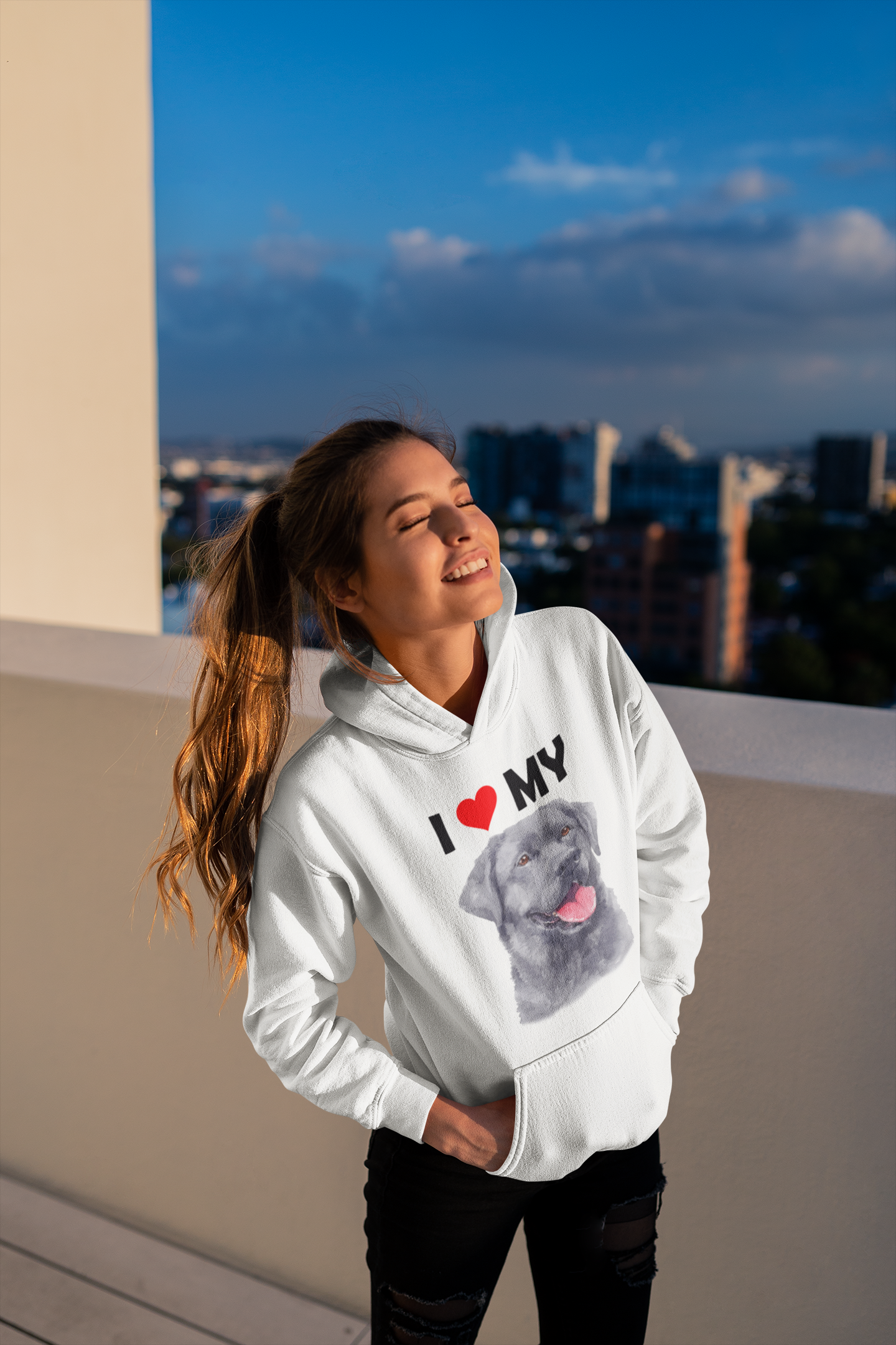 I Love My Black Labrador - Hoodie