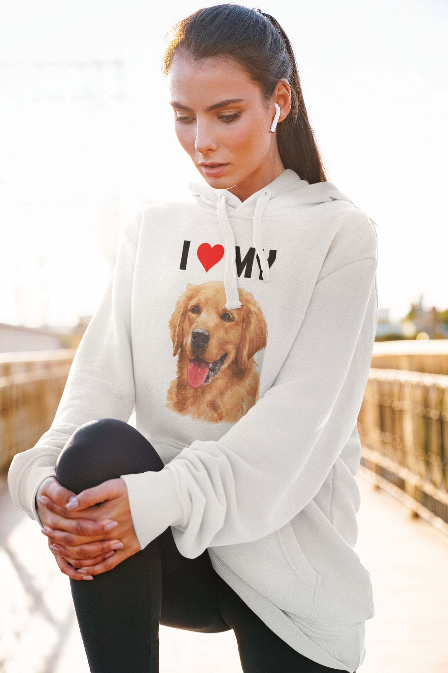 I Love My Golden Retriever - Hoodie