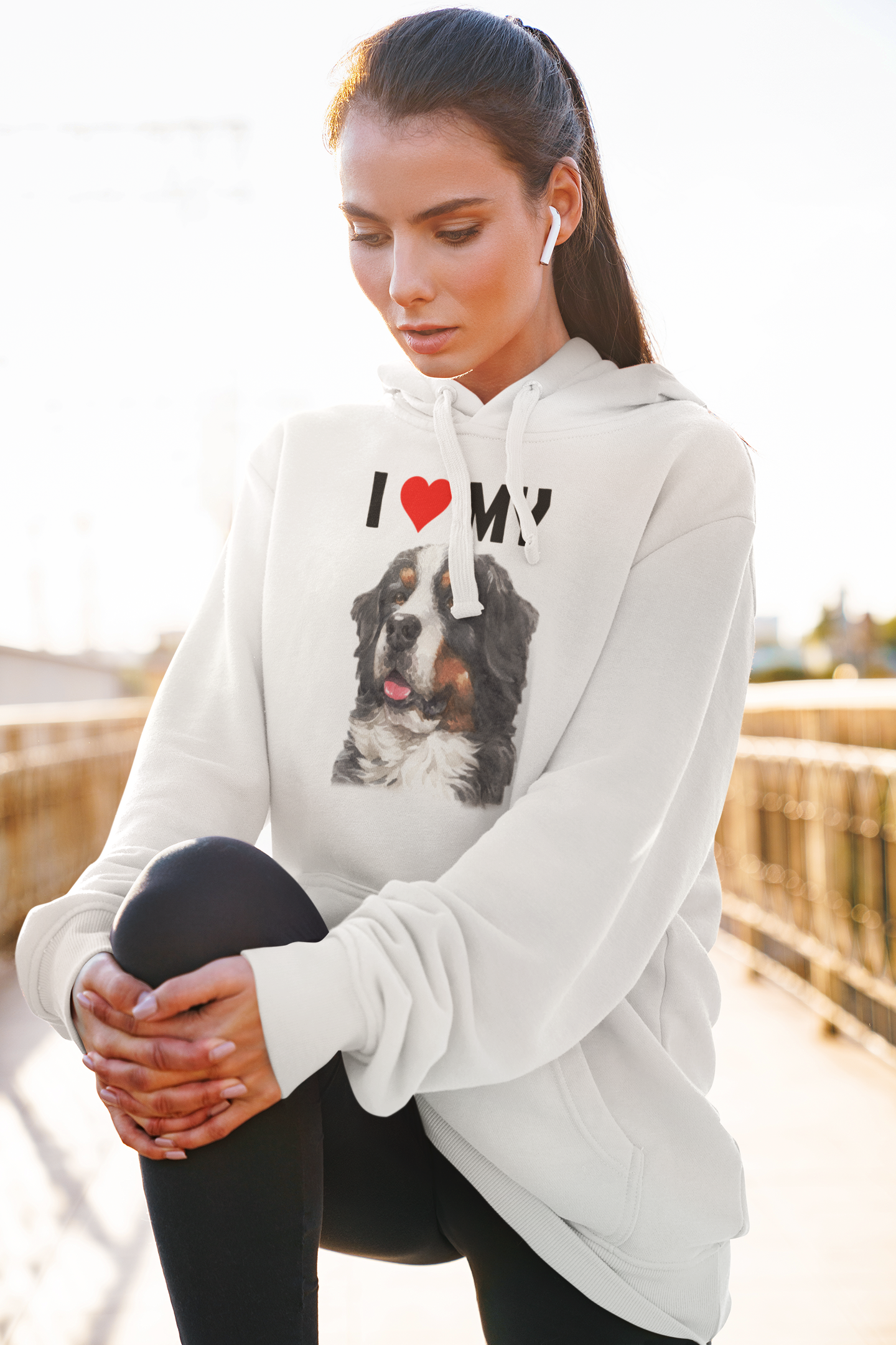 I Love My Bernese Mountain Dog - Hoodie