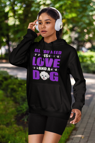 Image of All You Need Is Love and a Dog - Hoodie