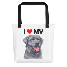 I Love My Black Labrador - Tote Bag