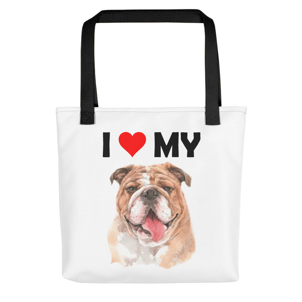 I Love My Bulldog - Tote Bag