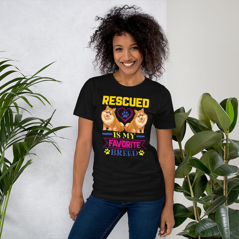 Rescued Is My Favorite Breed - Cotton T-Shirt