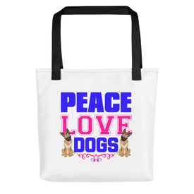 Peace Love Dogs - Tote Bag