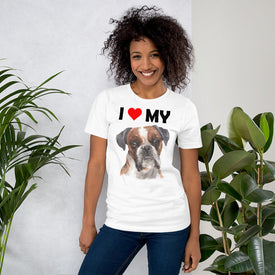 I Love My Boxer - Cotton T-Shirt