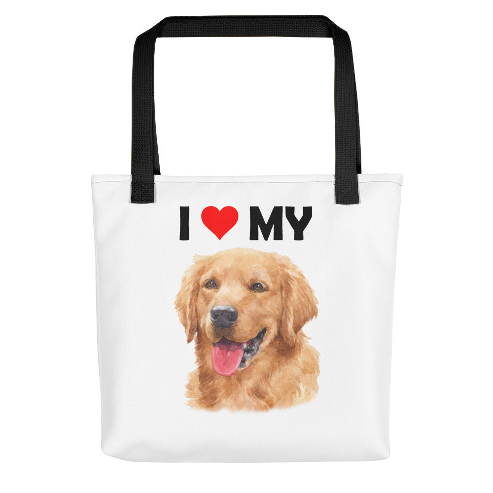 I Love My Golden Retriever - Tote Bag
