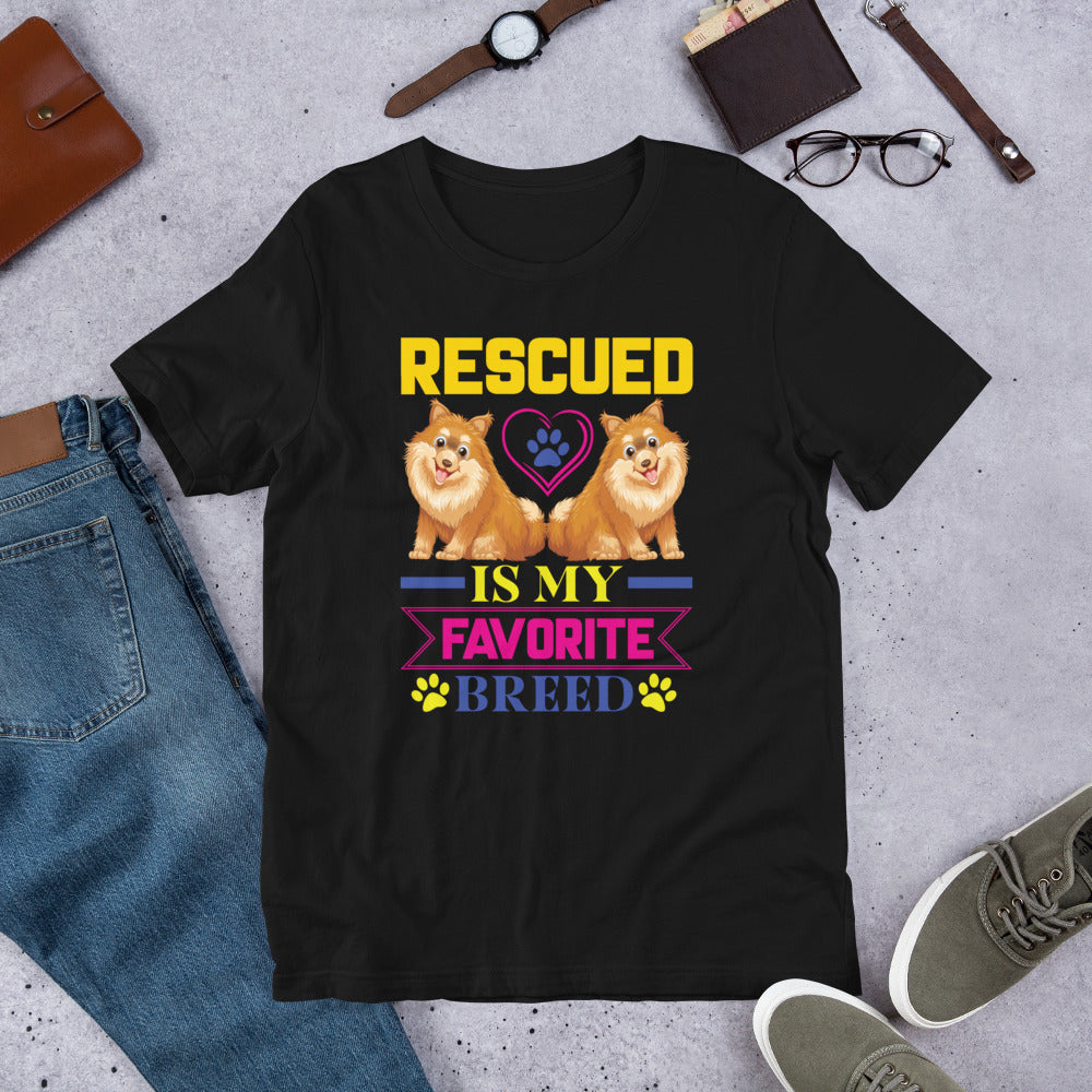 Rescued Is My Favorite Breed - Cotton T-Shirt