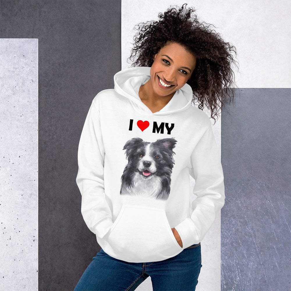 I Love My Border Collie - Hoodie