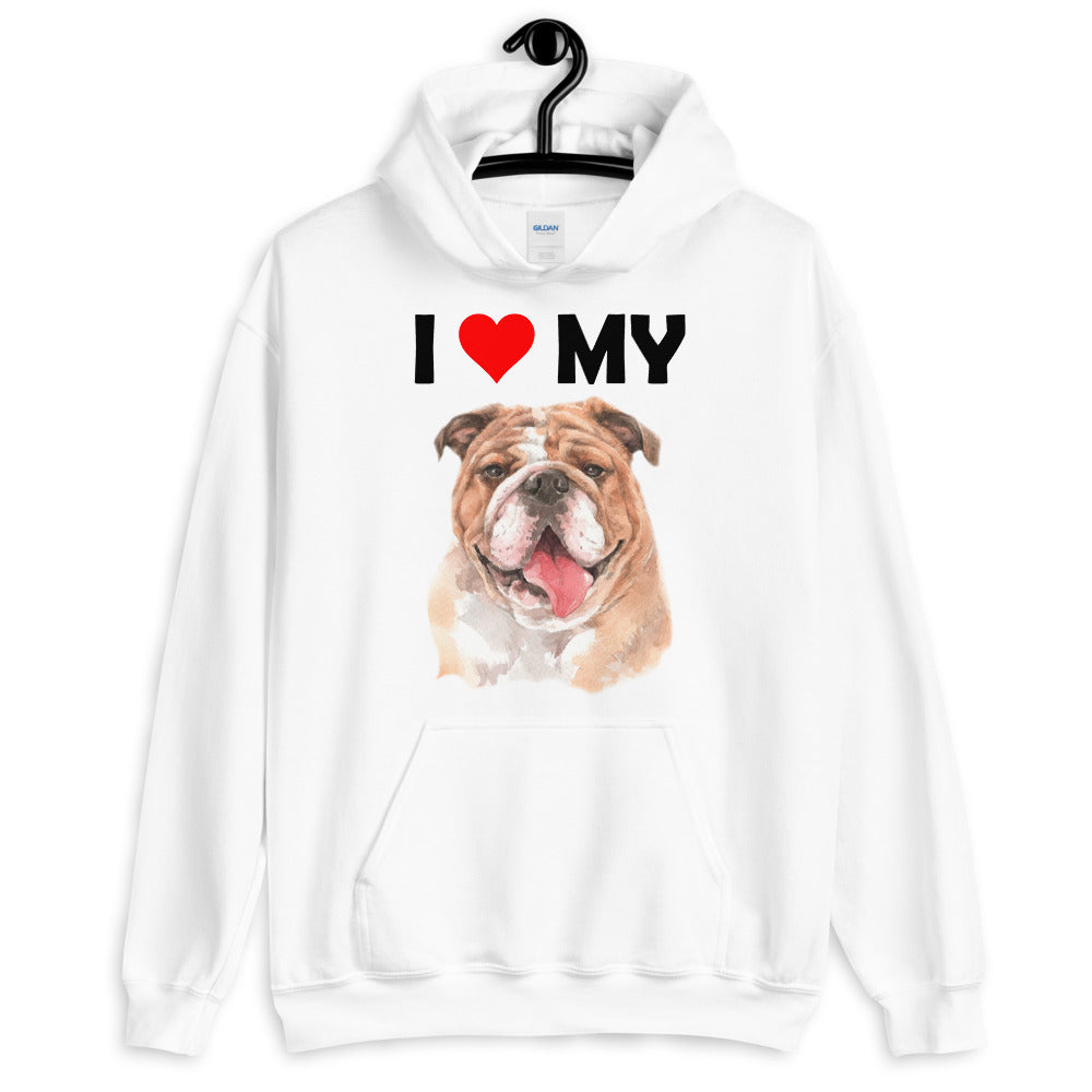 I Love My Bulldog - Hoodie