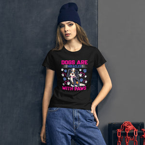 Dogs Are Miracles With Paws - Women's Cotton T-Shirt