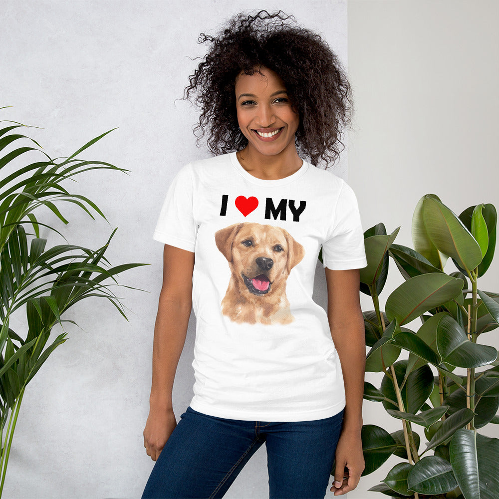I Love My Yellow Labrador - Cotton T-Shirt