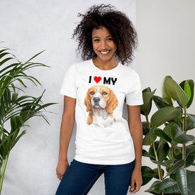 I Love My Beagle - Cotton T-Shirt