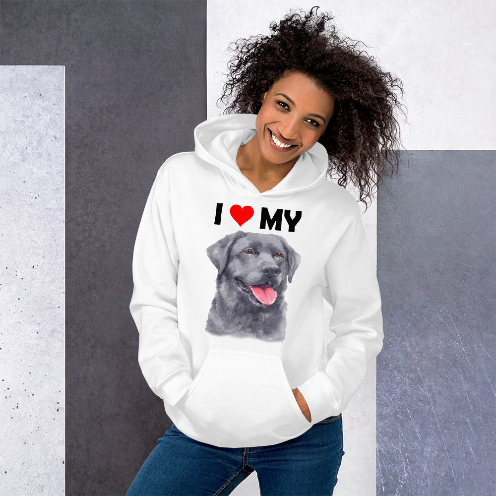 I Love My Black Labrador - Hoodie