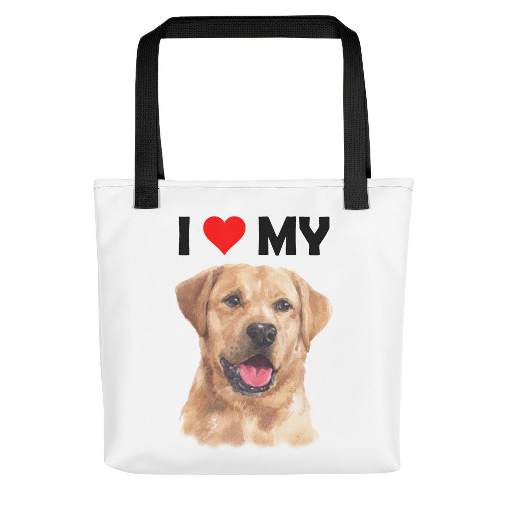 I Love My Yellow Labrador - Tote Bag