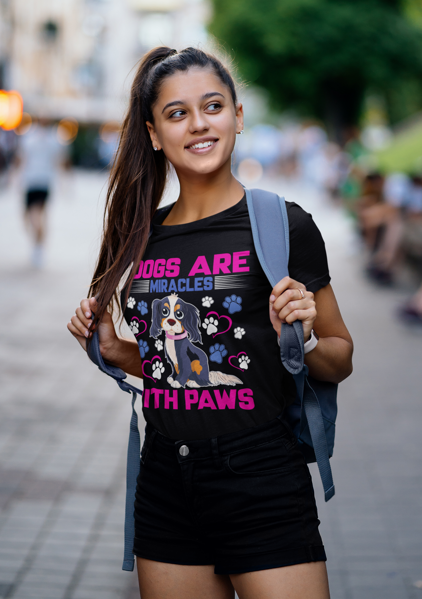 Dogs Are Miracles With Paws - Cotton T-Shirt