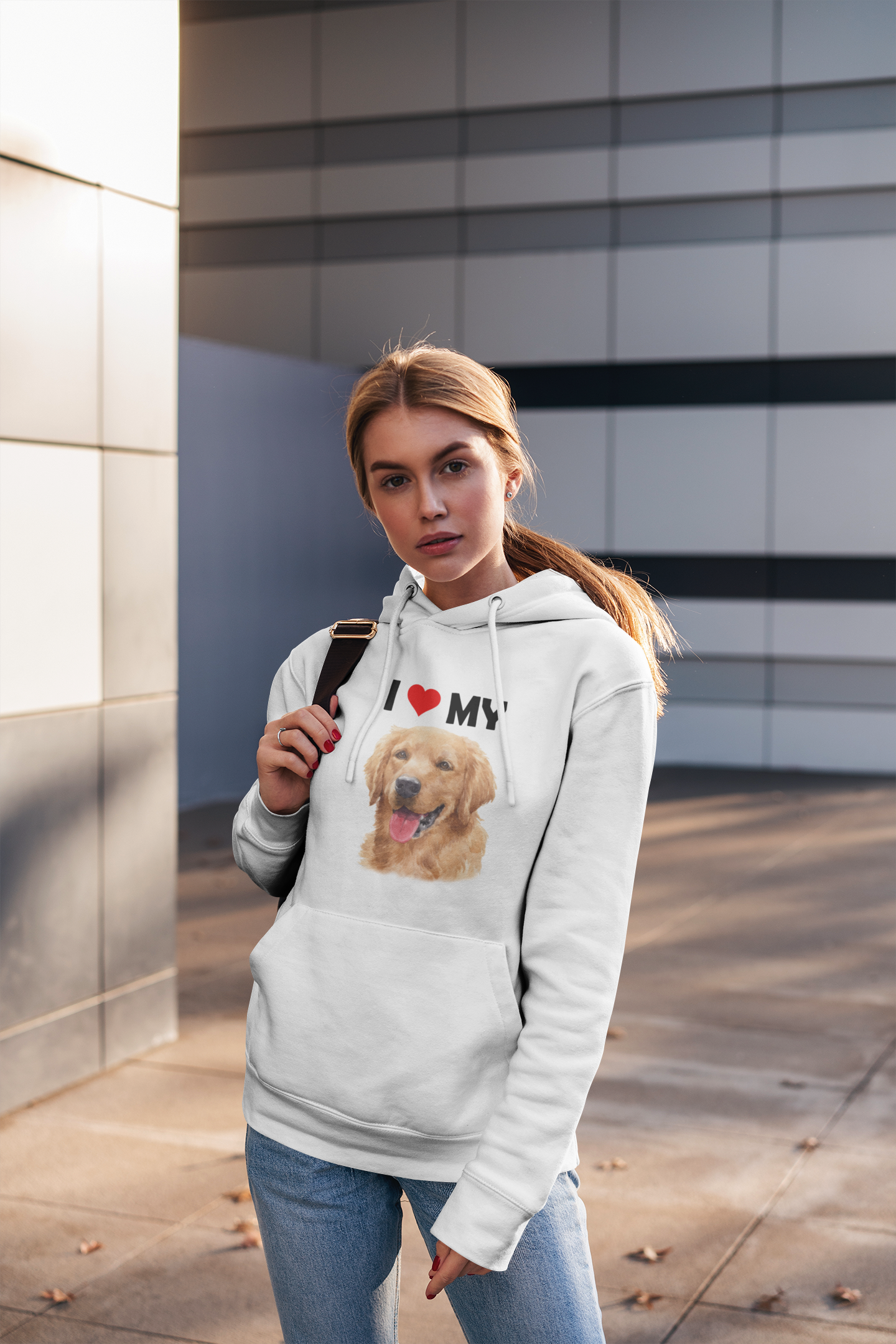 I Love My Golden Retriever - Hoodie