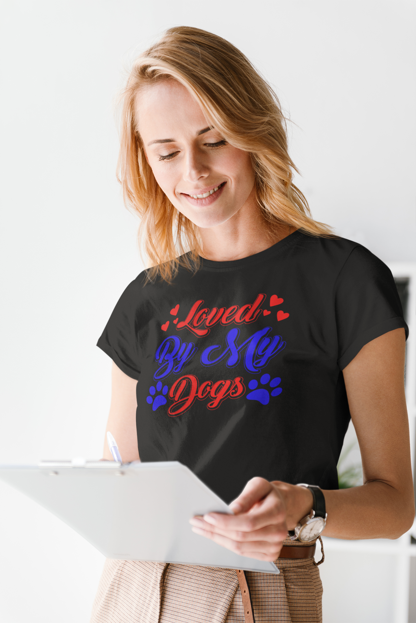 Loved by My Dogs - Women's Cotton T-Shirt