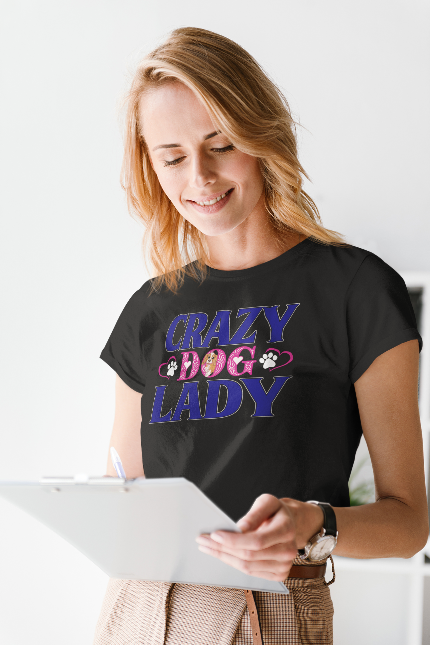 Crazy Dog Lady - Women's Cotton T-Shirt