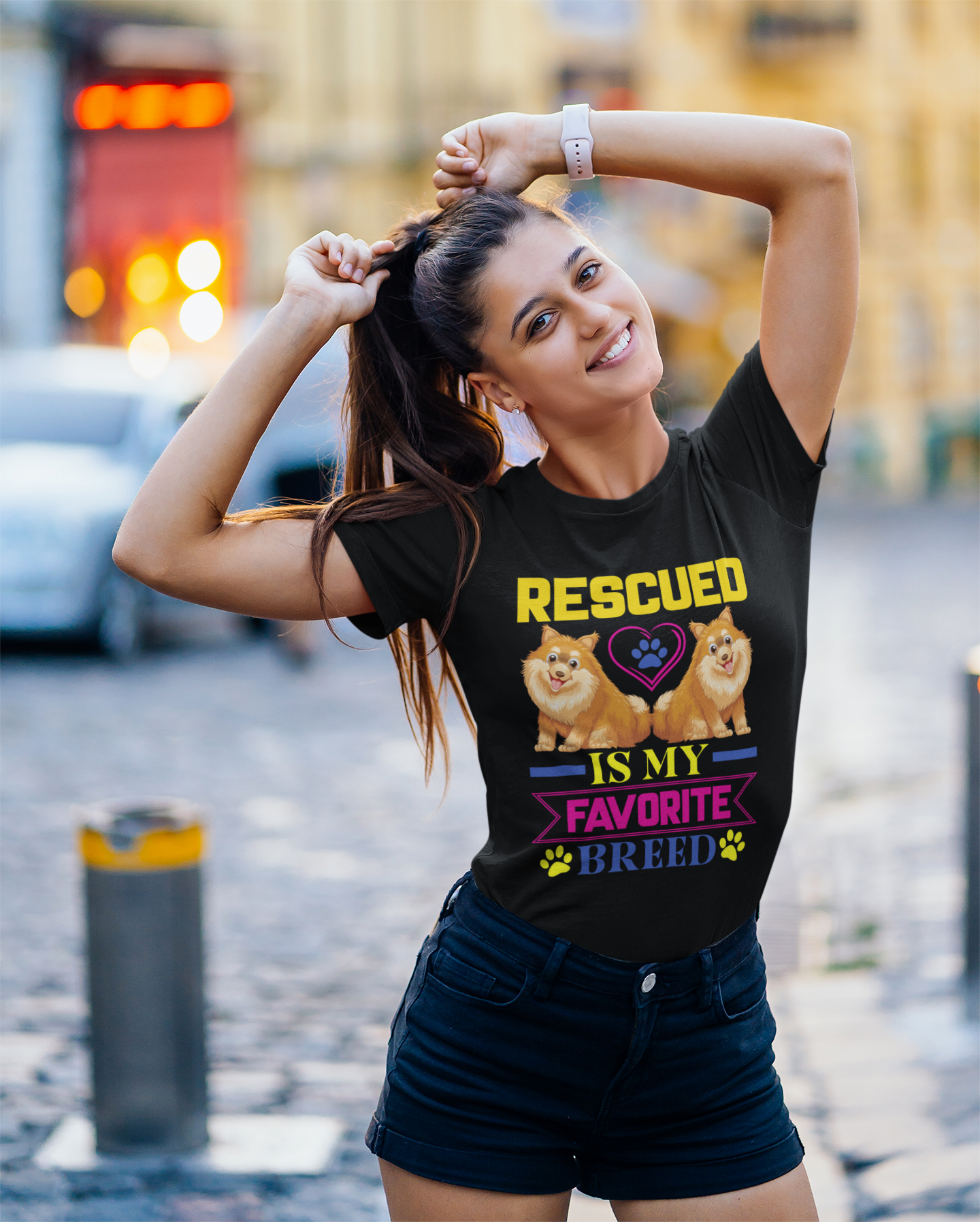 Rescued Is My Favorite Breed - Cotton T-Shirt