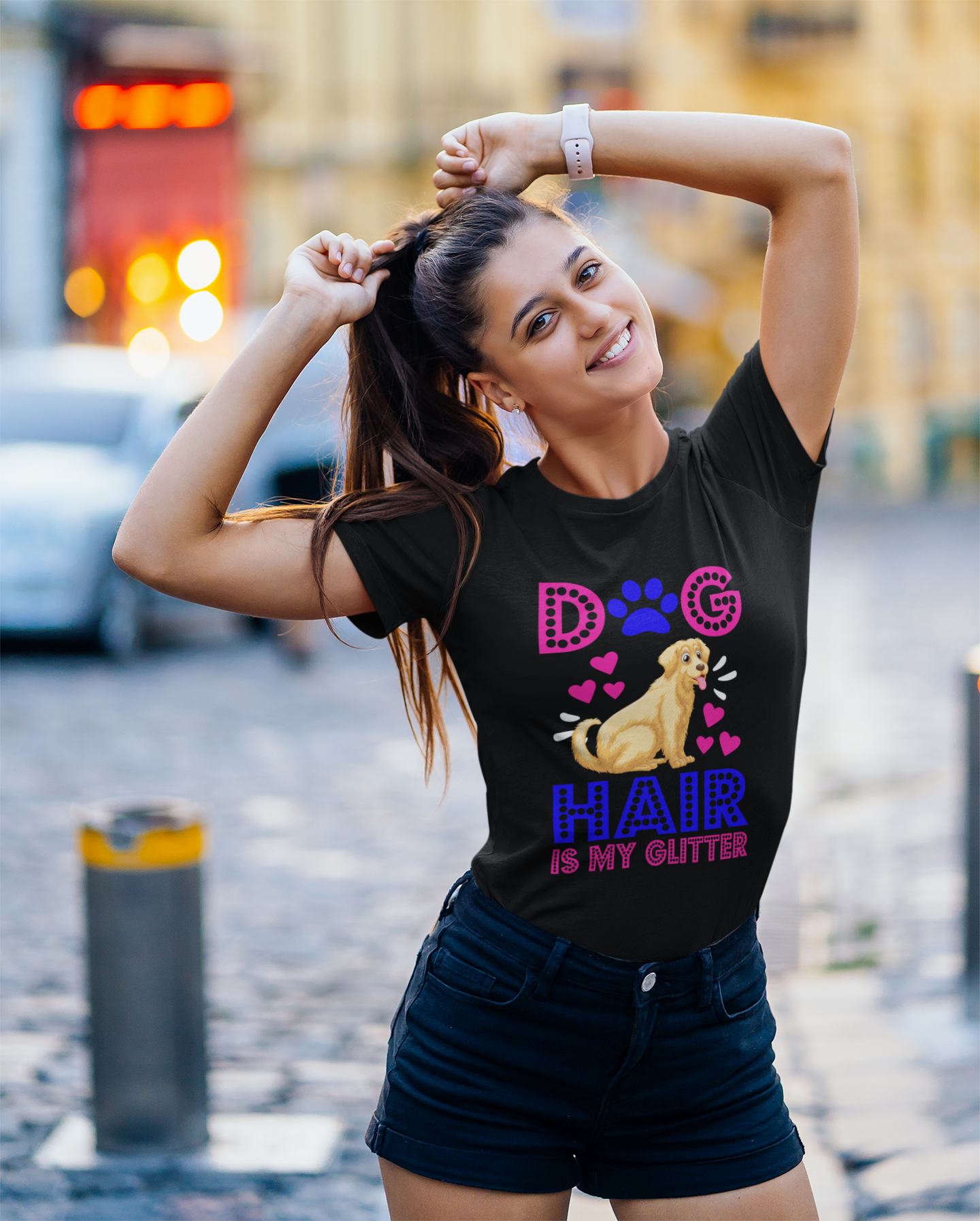 Dog Hair Is My Glitter - Cotton T-Shirt