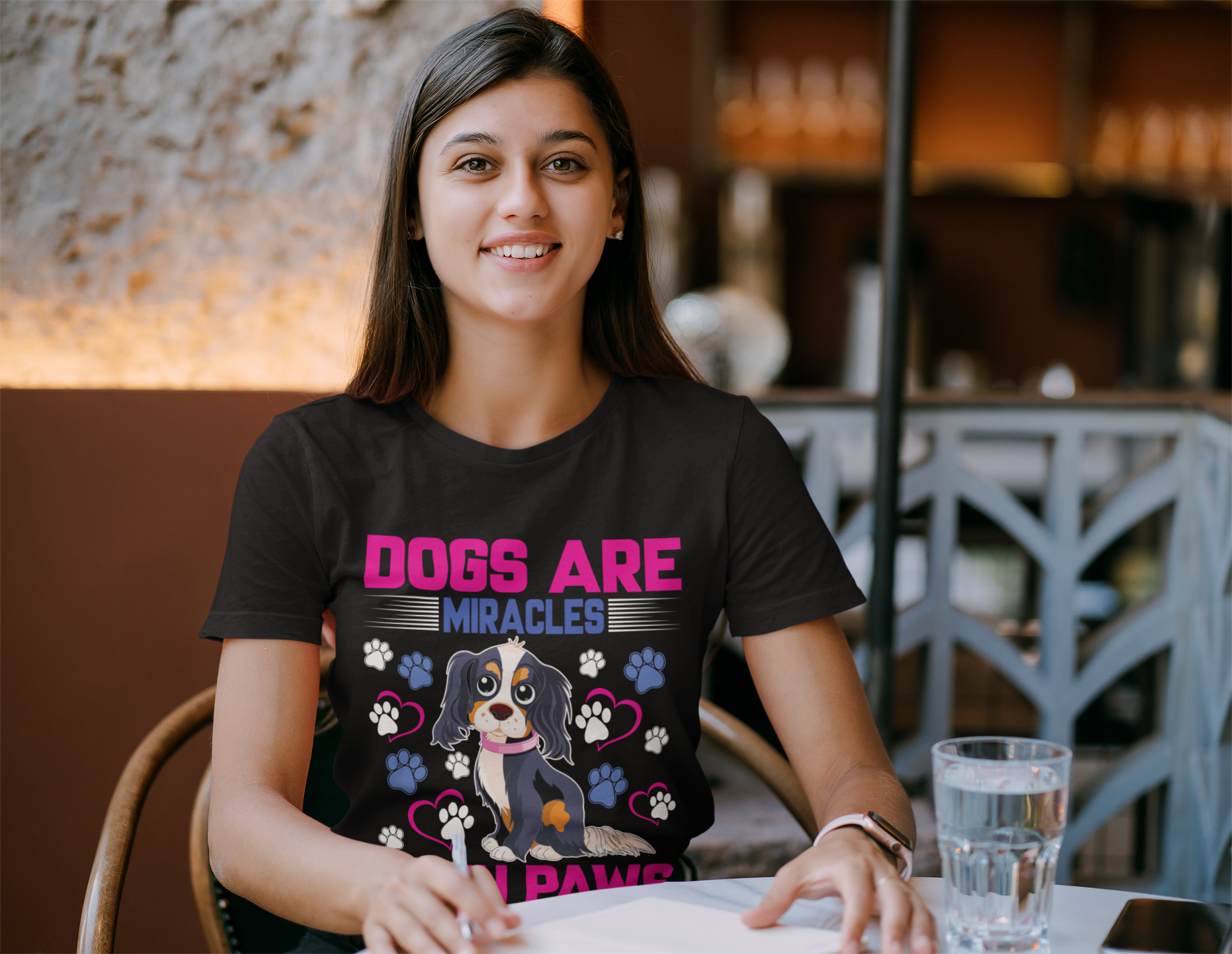 Dogs Are Miracles With Paws - Cotton T-Shirt