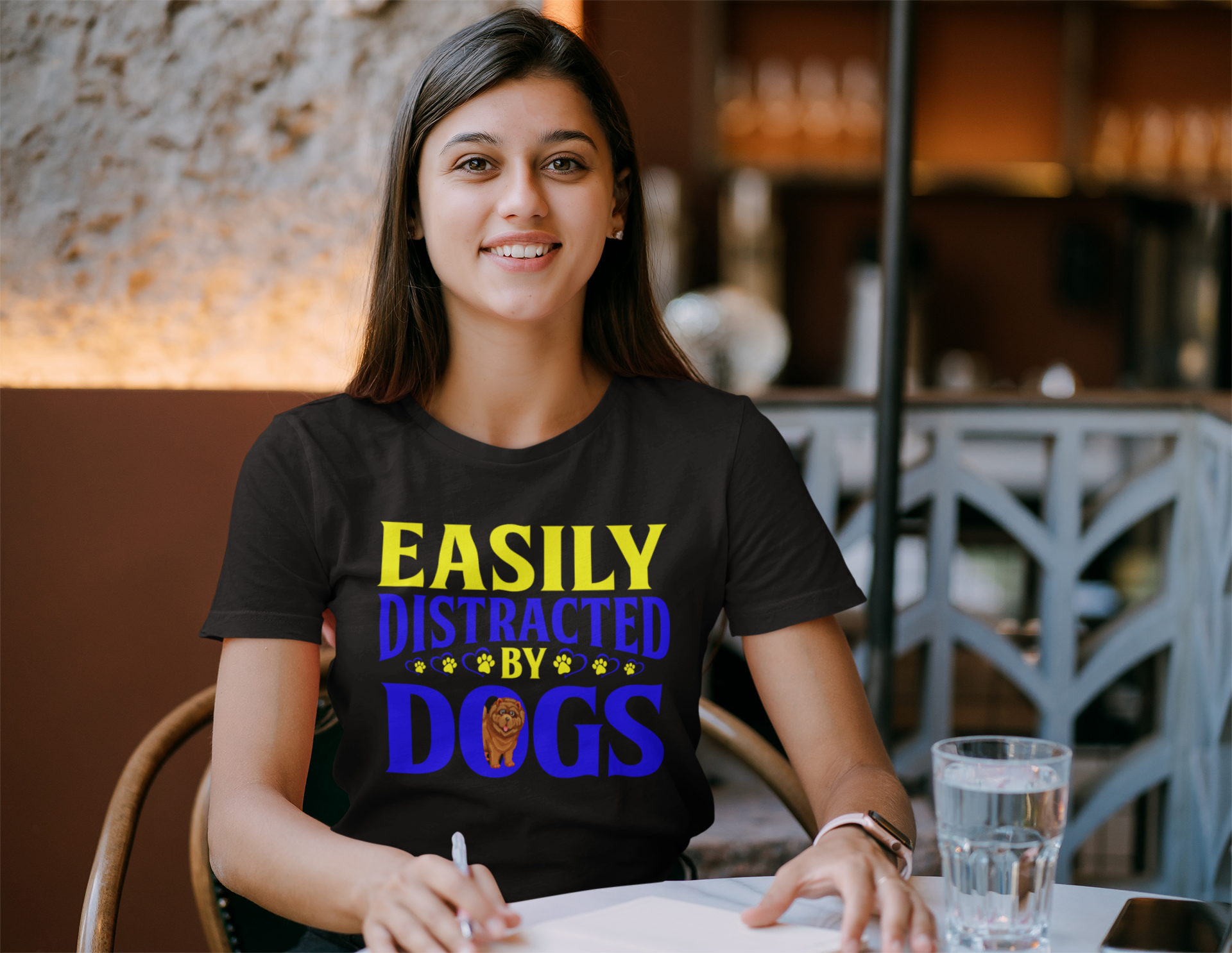 Easily Distracted by Dogs - Cotton T-Shirt