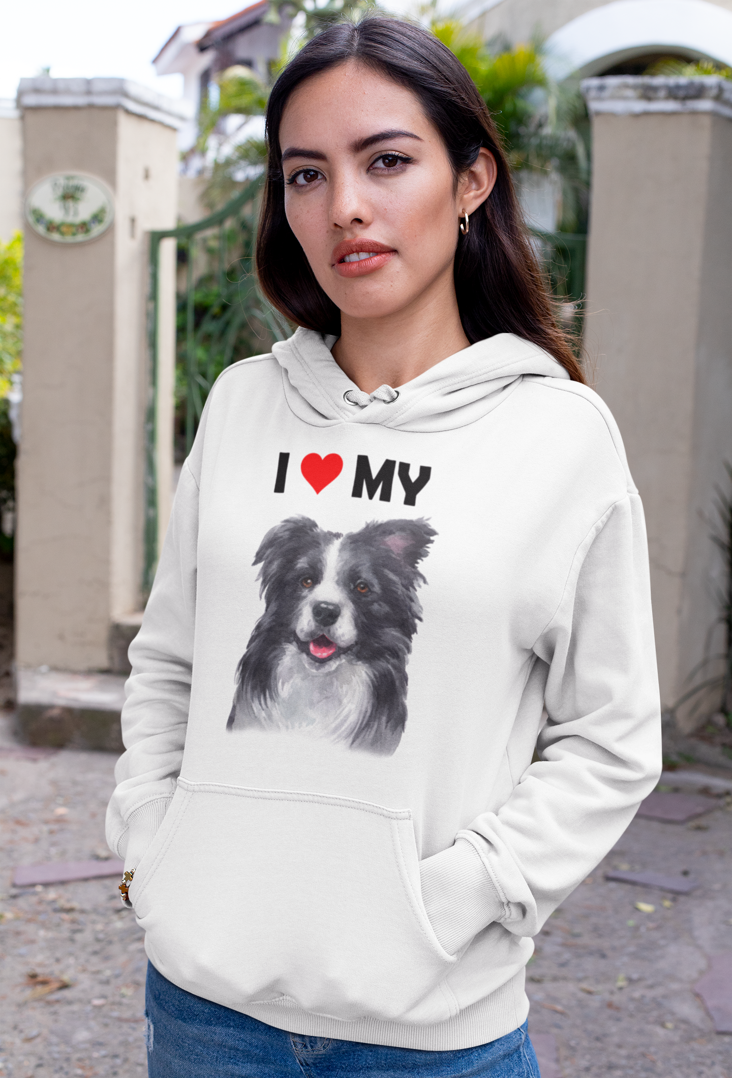 I Love My Border Collie - Hoodie