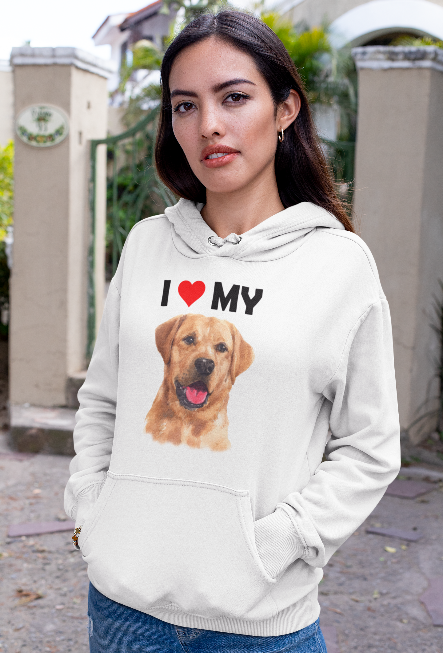I Love My Yellow Labrador - Hoodie