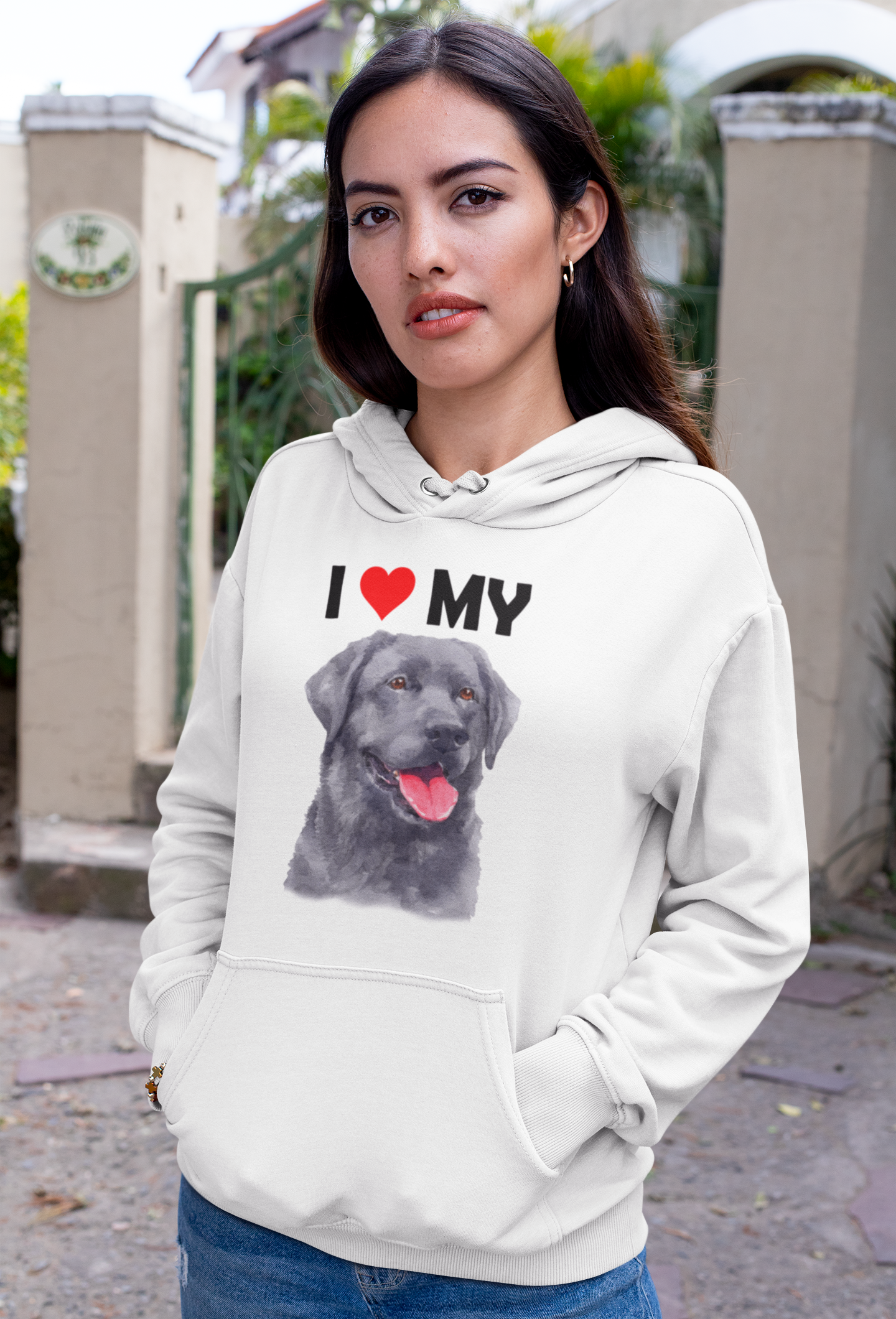 I Love My Black Labrador - Hoodie