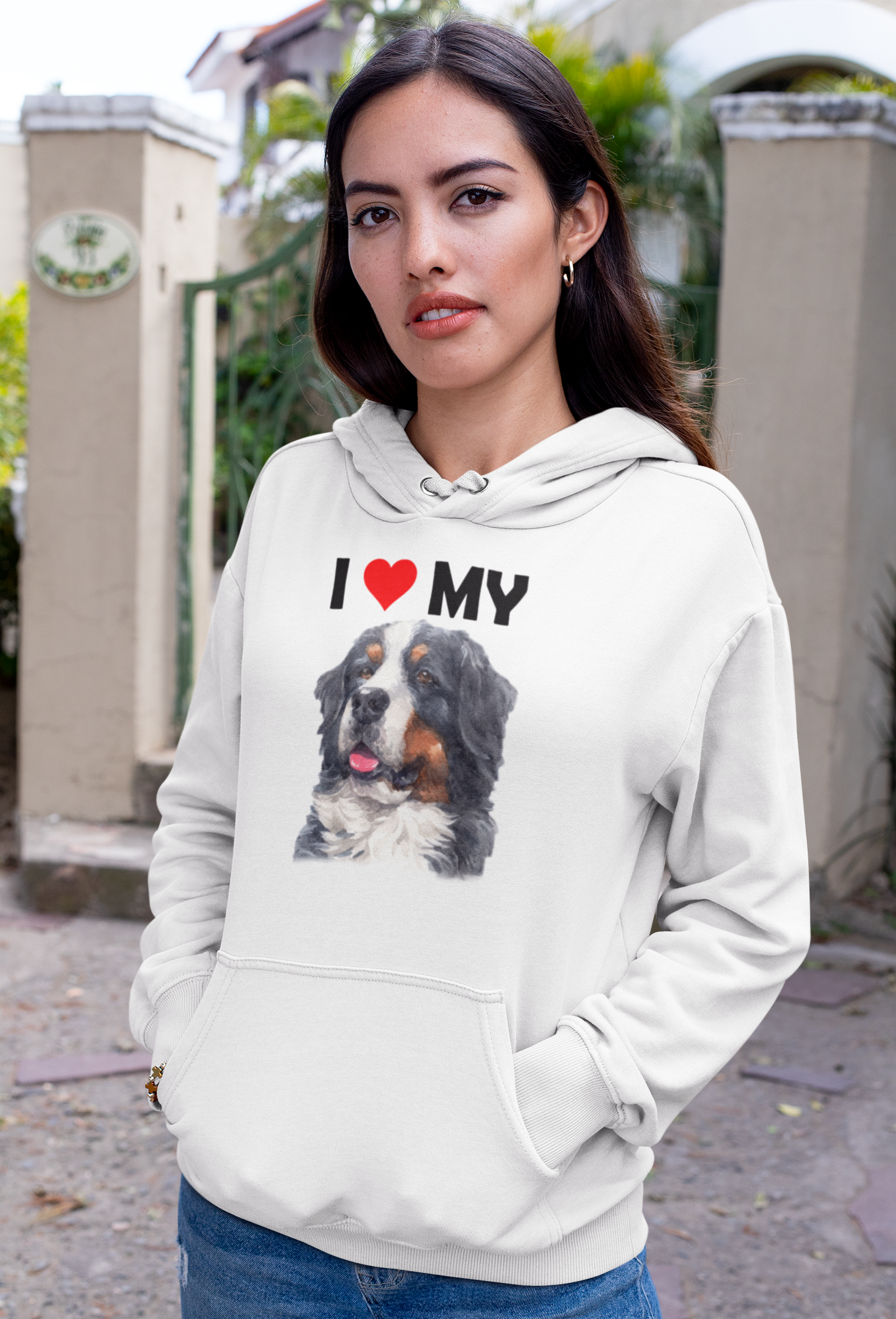 I Love My Bernese Mountain Dog - Hoodie