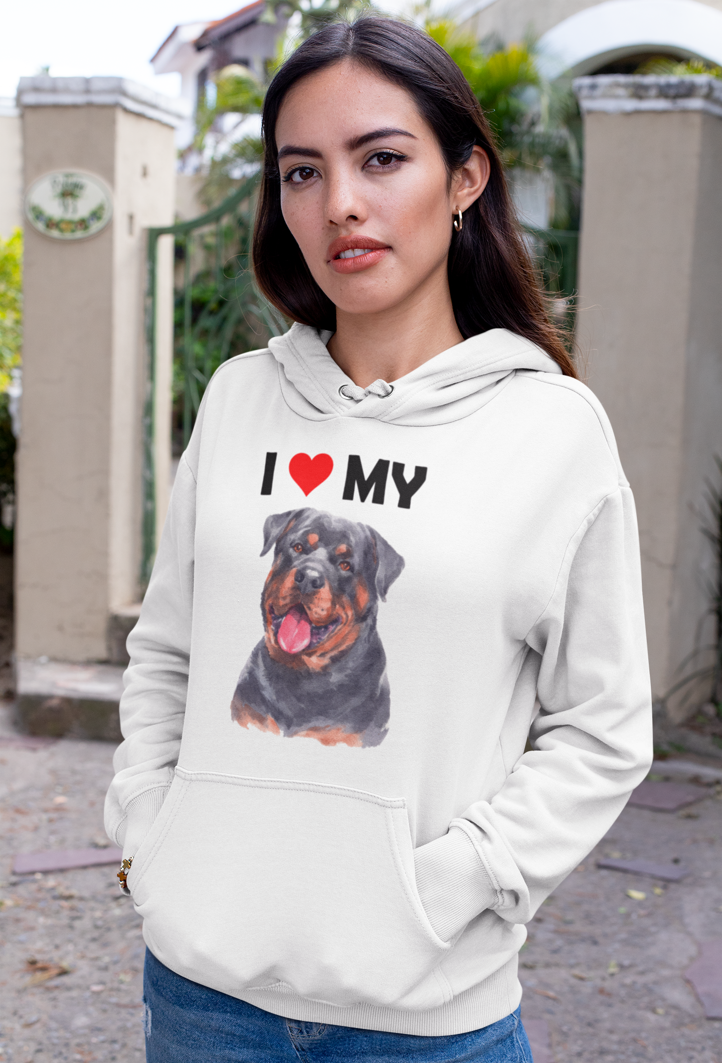 I Love My Rottweiler - Hoodie