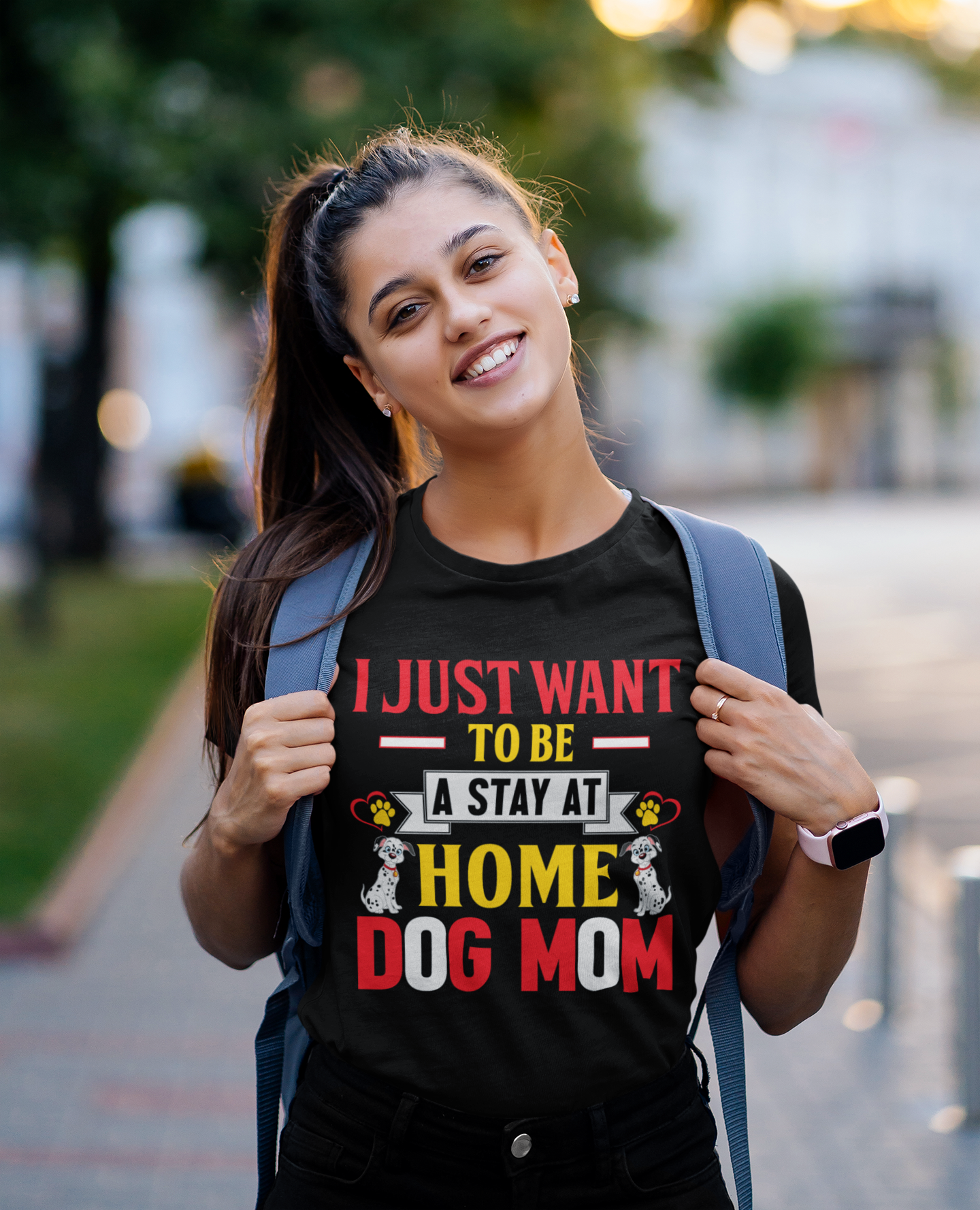 I Just Want to Be a Stay at Home Dog Mom - Cotton T-Shirt