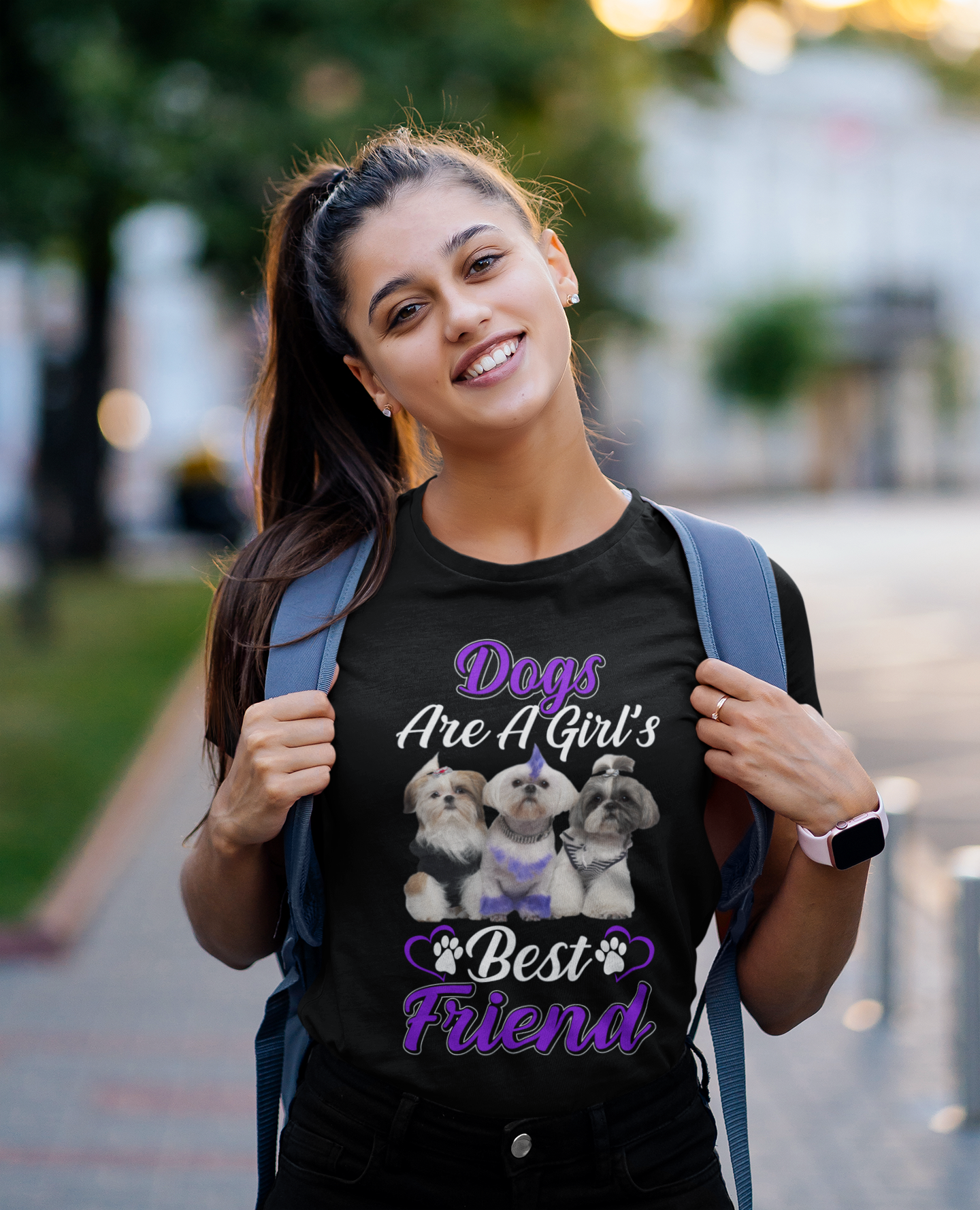 Dogs Are a Girl's Best Friend - Cotton T-Shirt