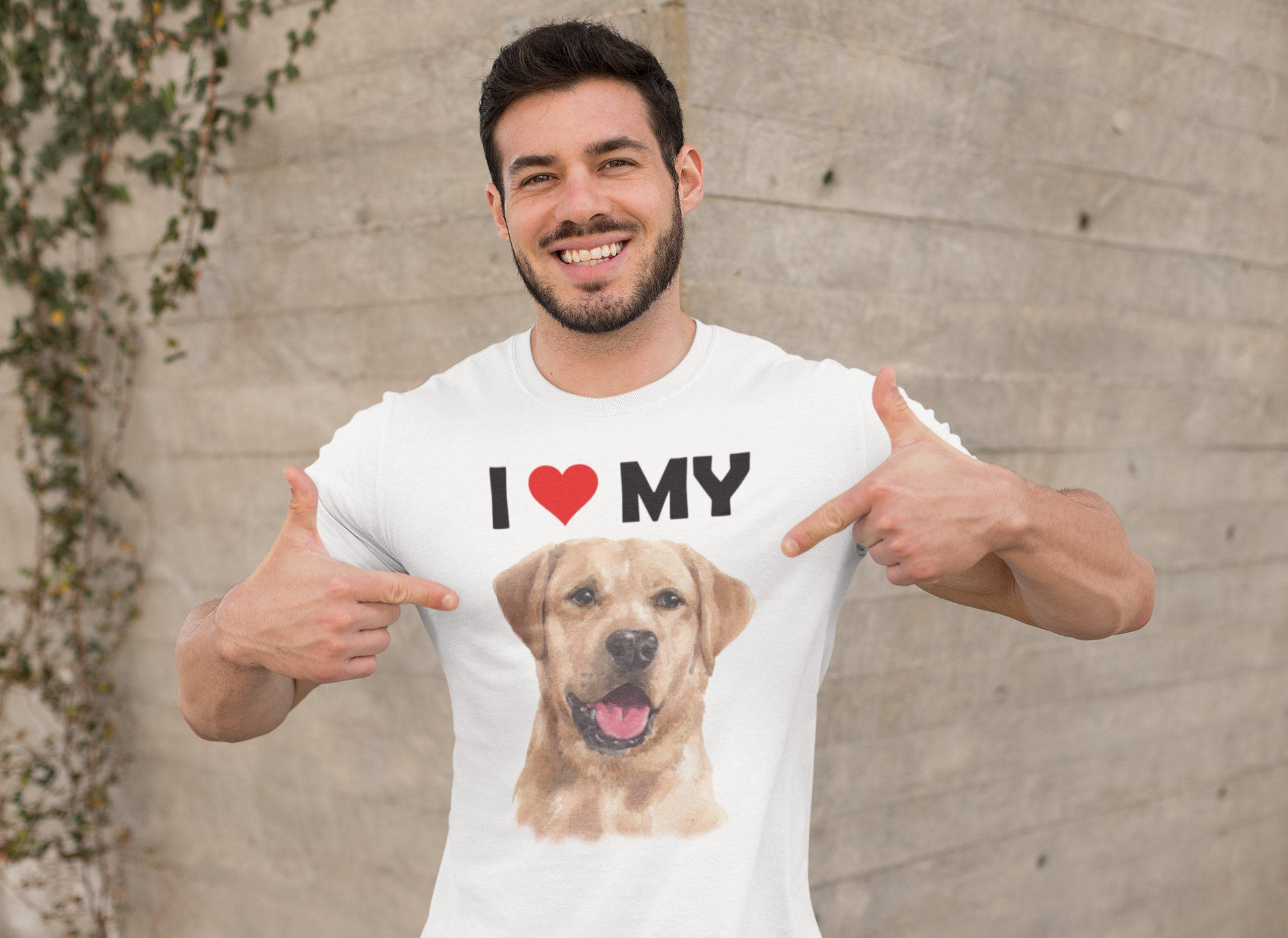 I Love My Yellow Labrador - Cotton T-Shirt