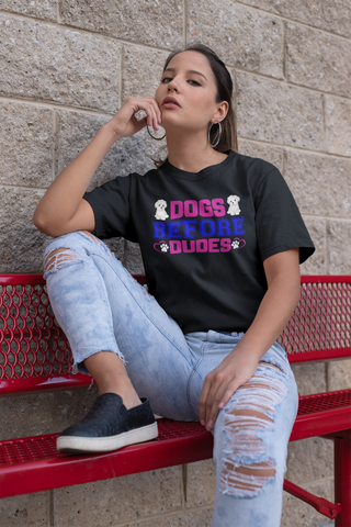Image of Dogs Before Dudes - Cotton T-Shirt