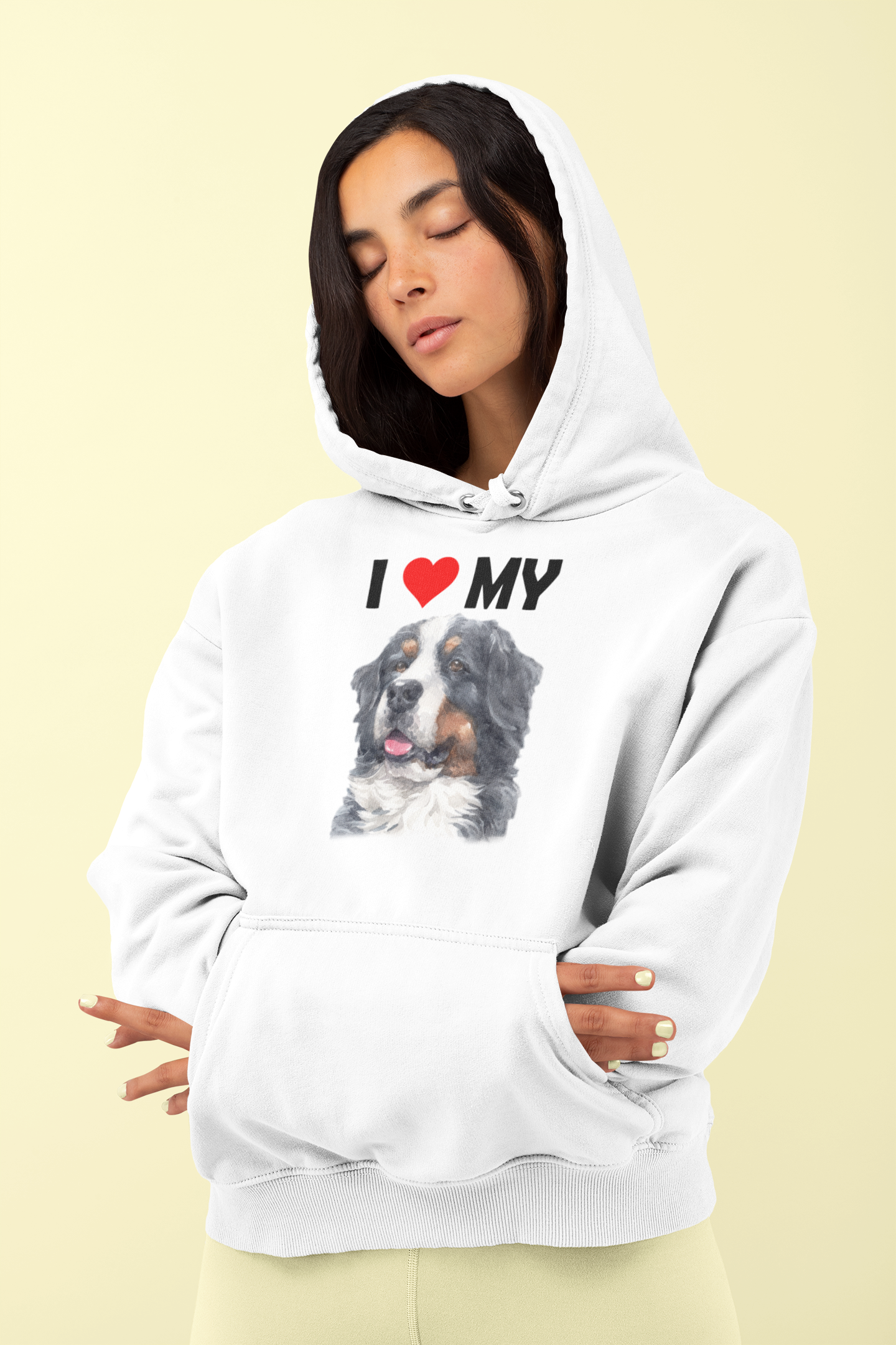 I Love My Bernese Mountain Dog - Hoodie