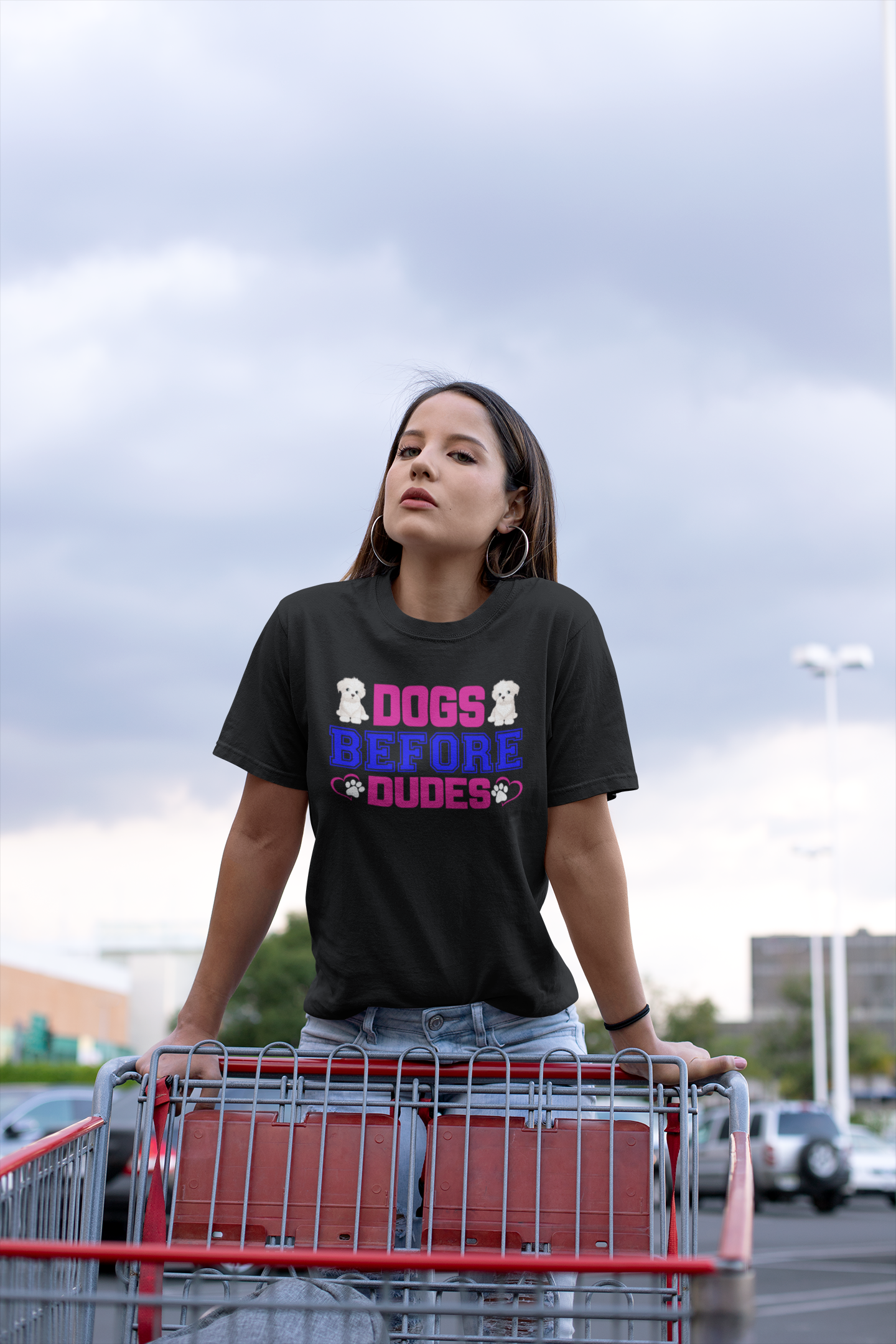 Dogs Before Dudes - Cotton T-Shirt