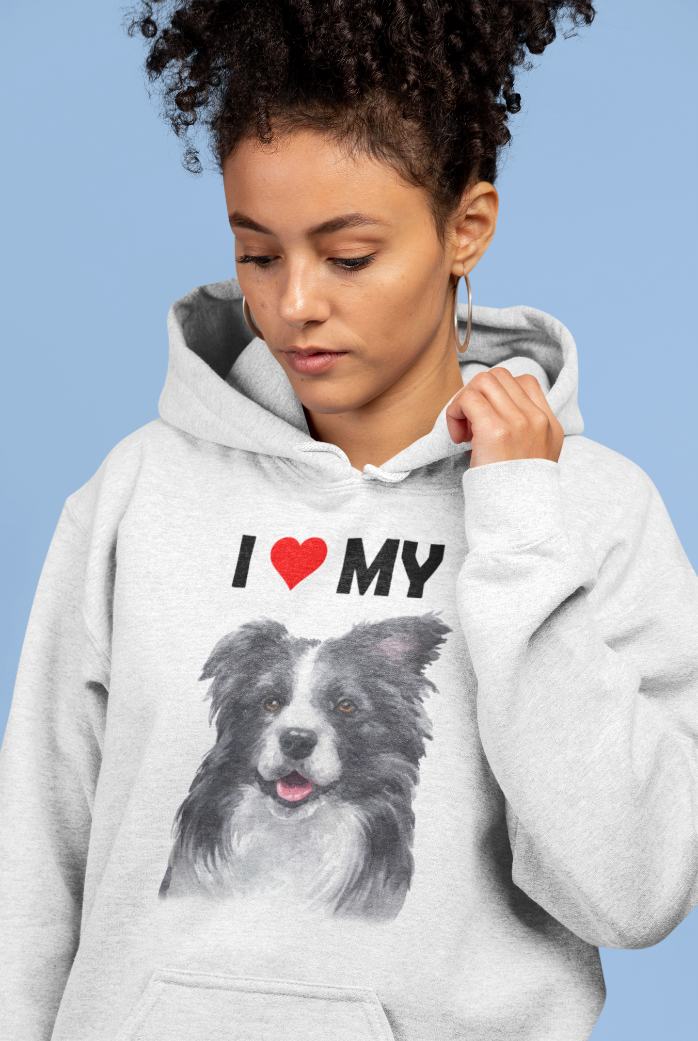I Love My Border Collie - Hoodie