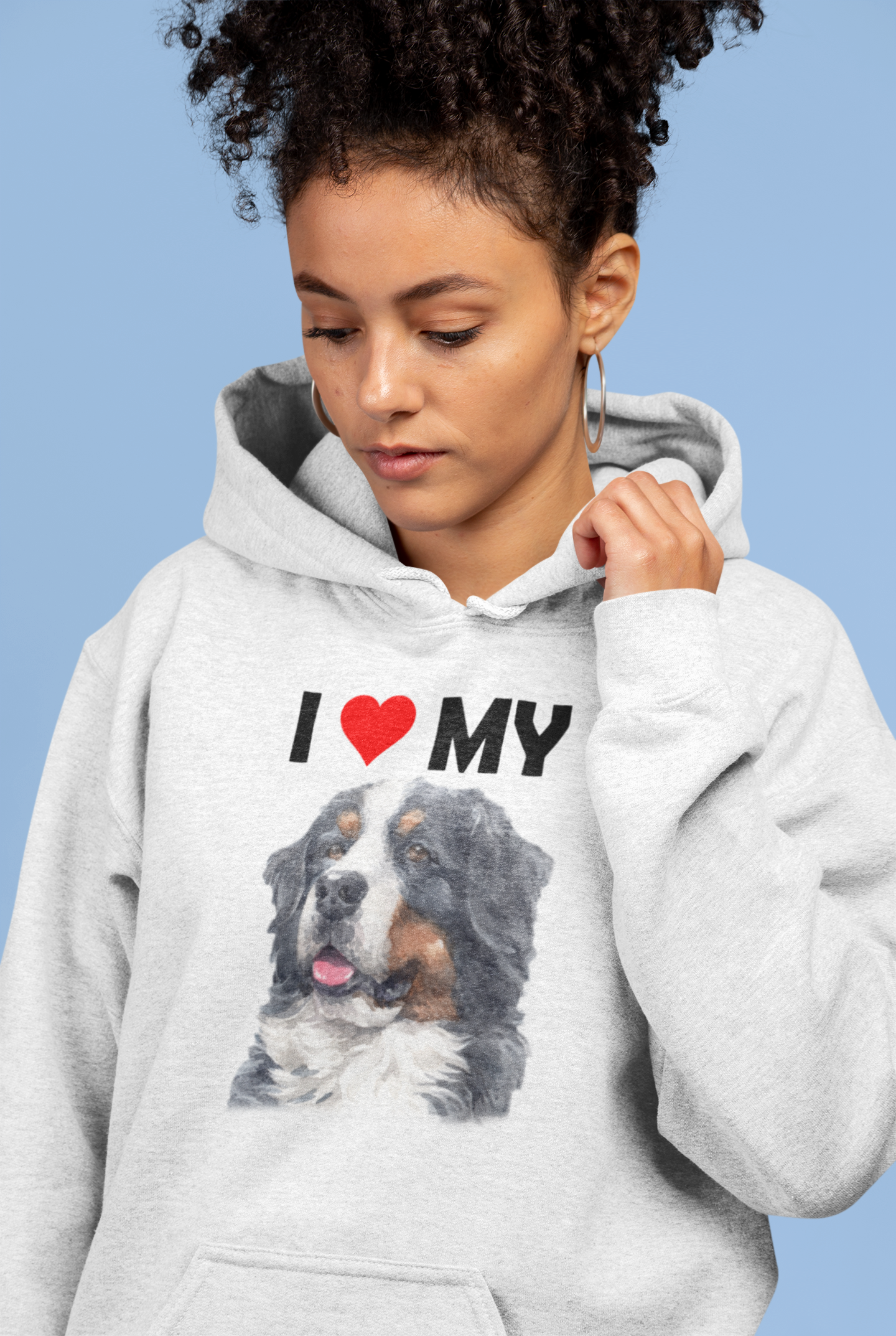 I Love My Bernese Mountain Dog - Hoodie