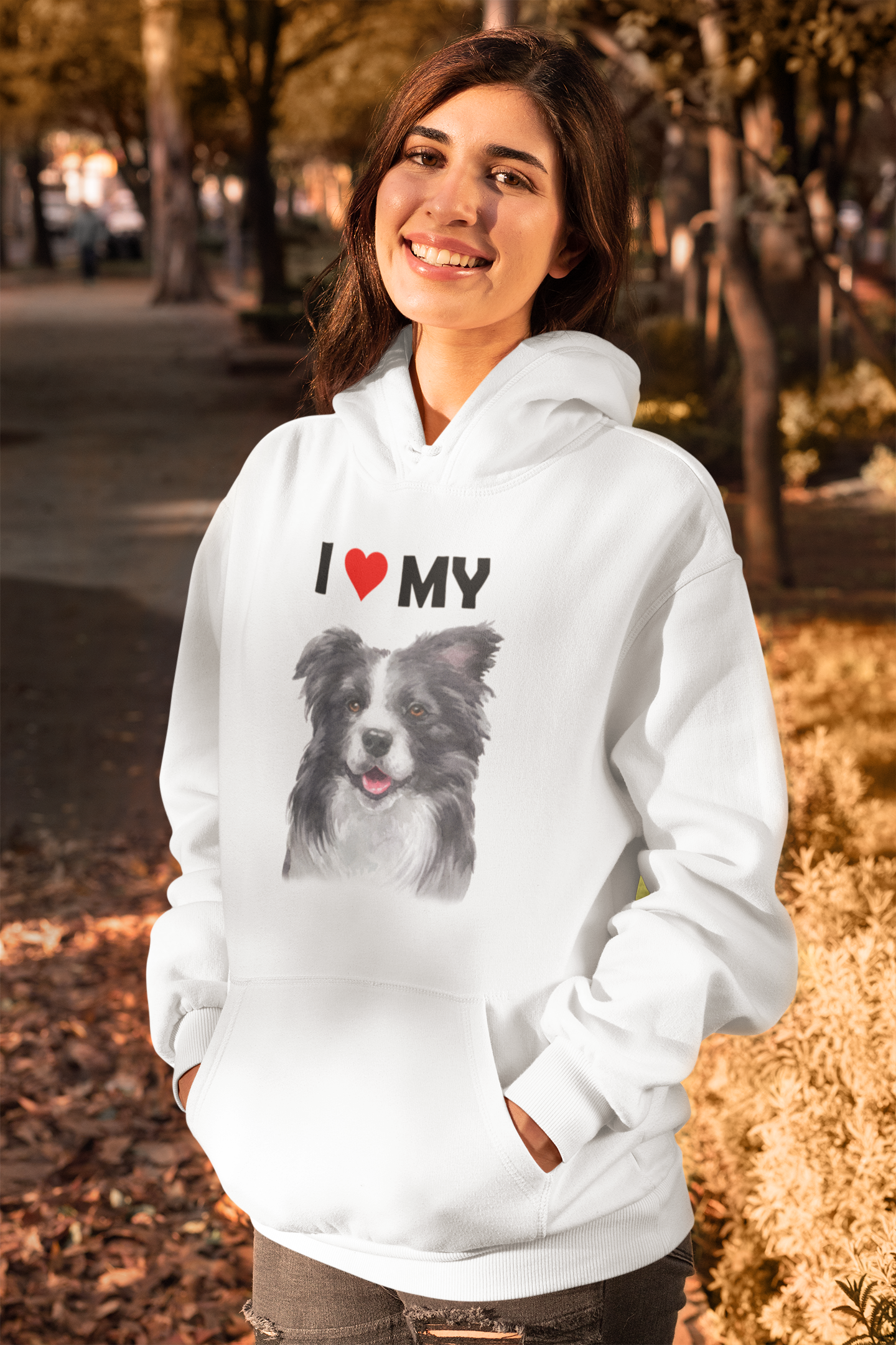 I Love My Border Collie - Hoodie