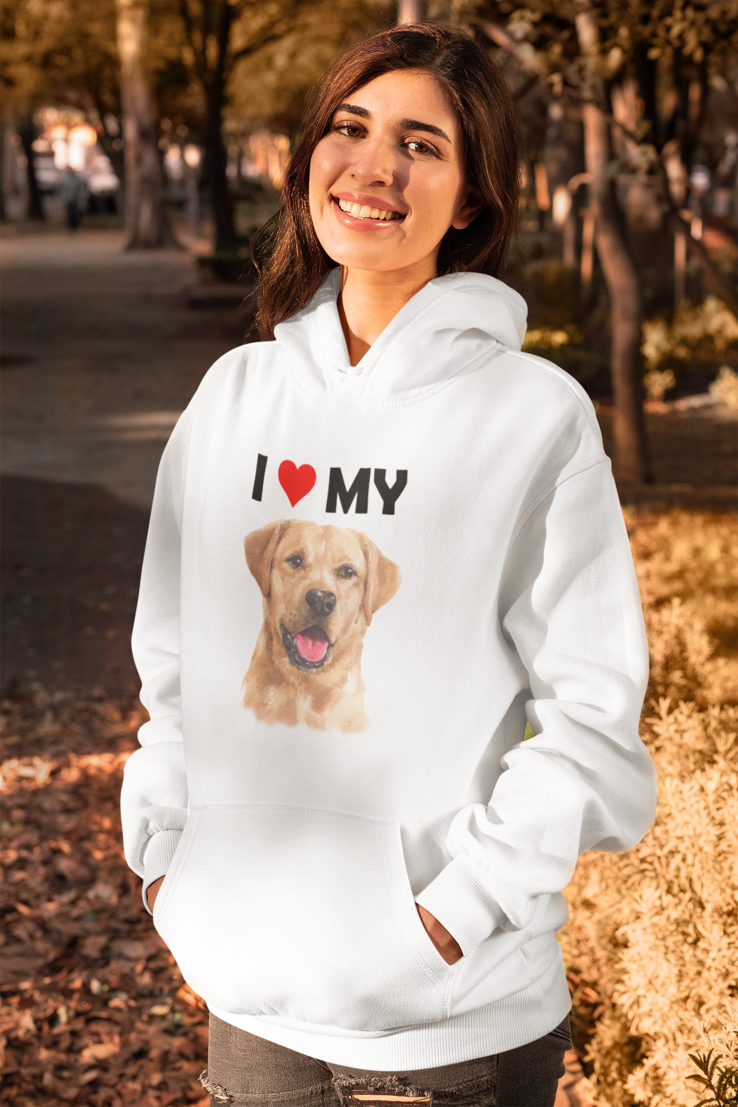 I Love My Yellow Labrador - Hoodie