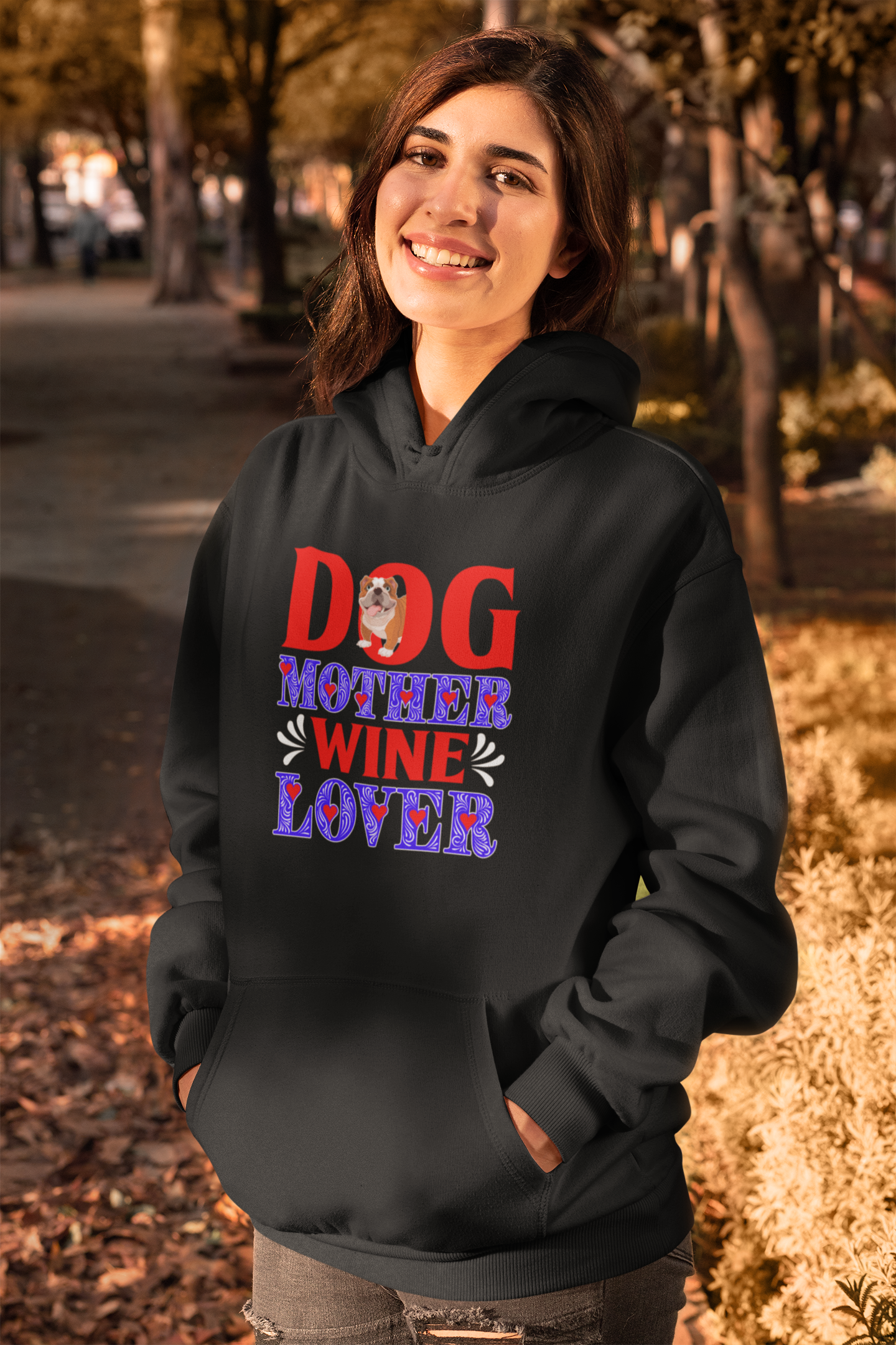 Dog Mother Wine Lover - Hoodie