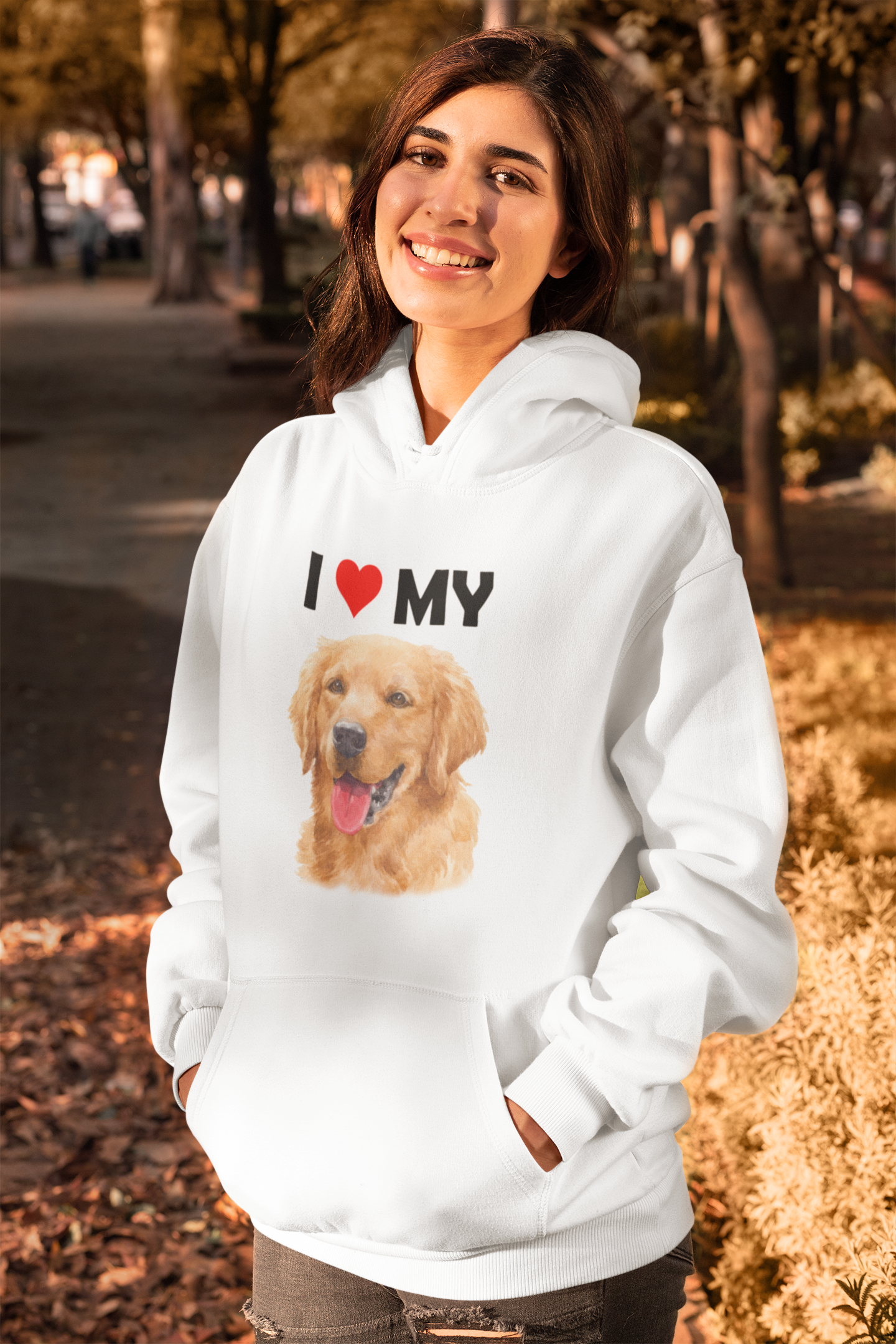 I Love My Golden Retriever - Hoodie