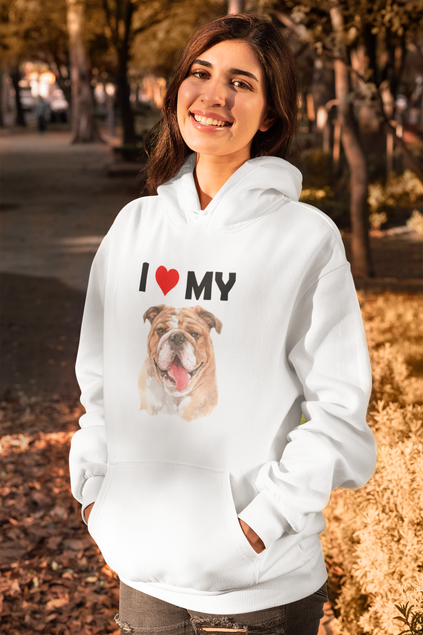 I Love My Bulldog - Hoodie