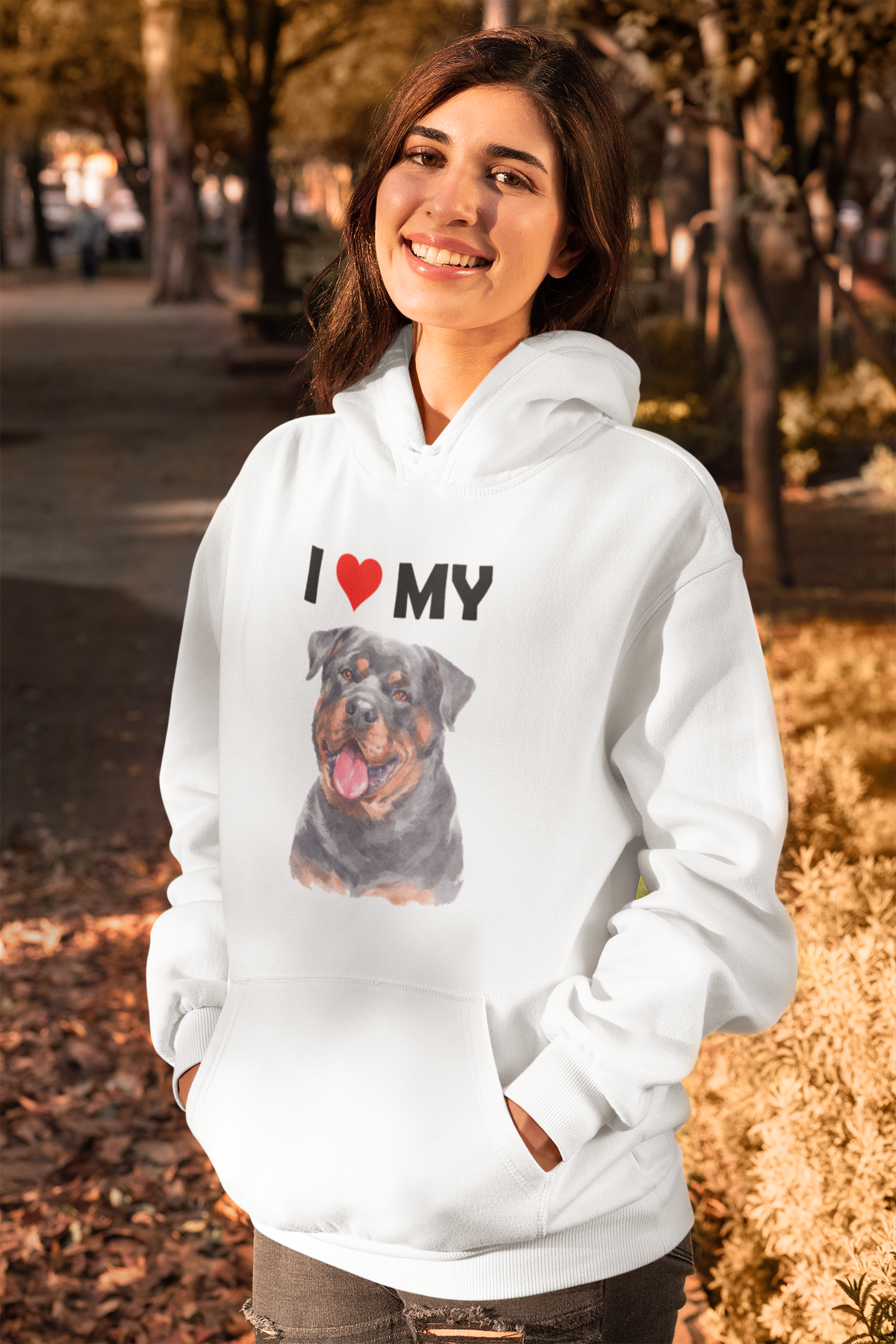 I Love My Rottweiler - Hoodie