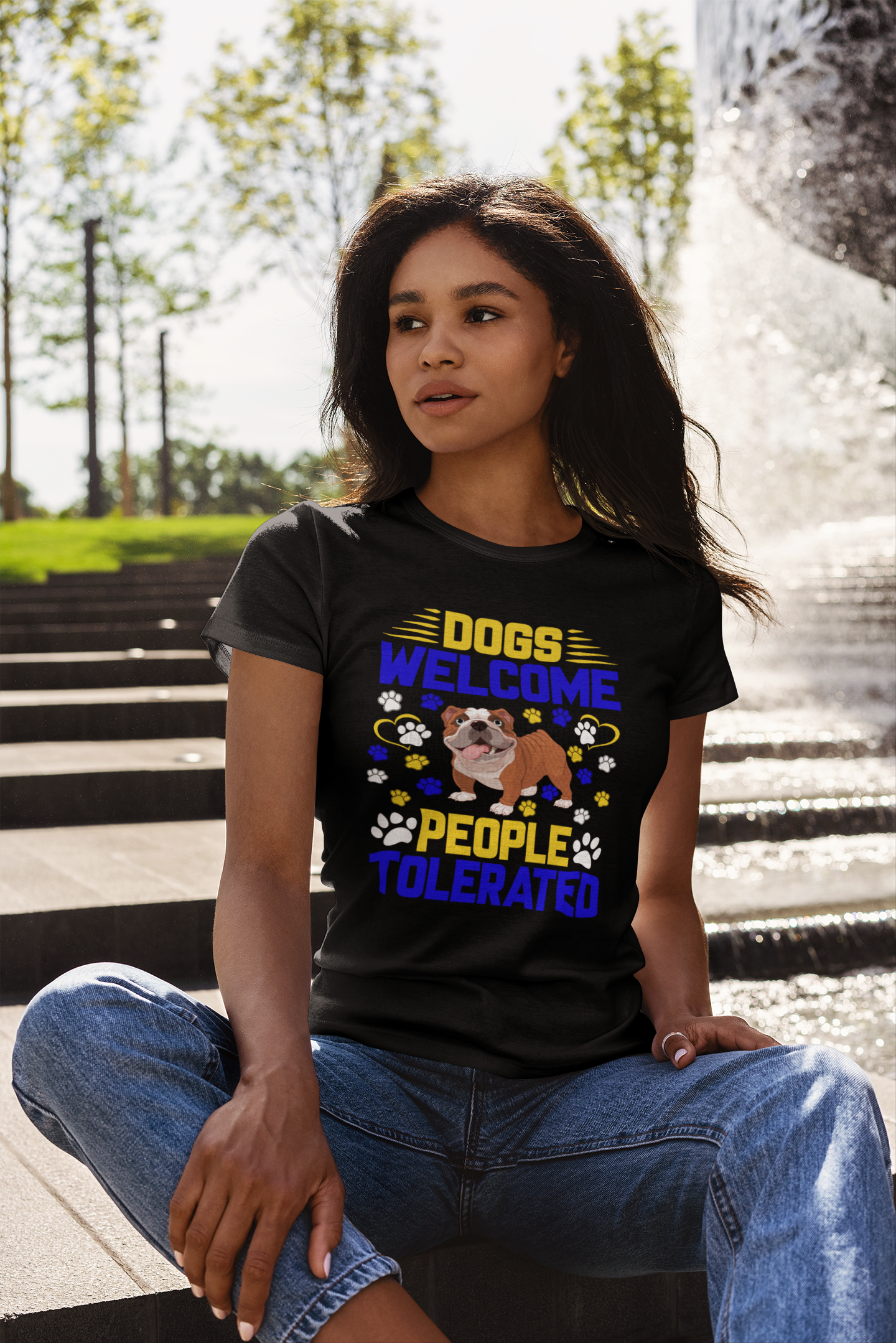 Dogs Welcome People Tolerated - Women's Cotton T-Shirt