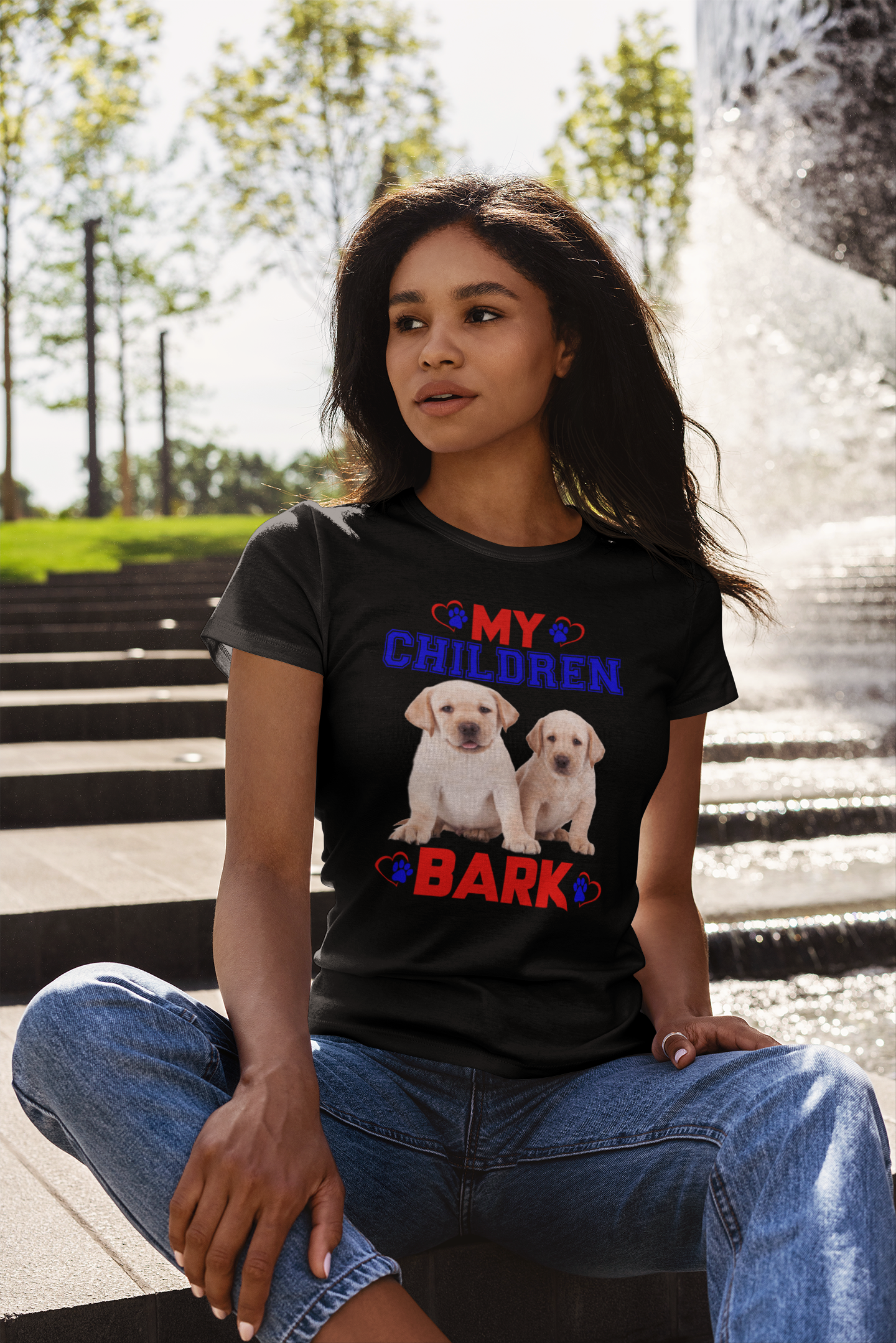 My Children Bark - Women's Cotton T-Shirt