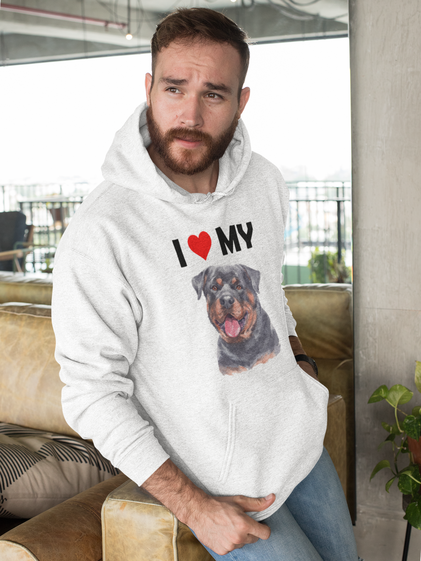 I Love My Rottweiler - Hoodie